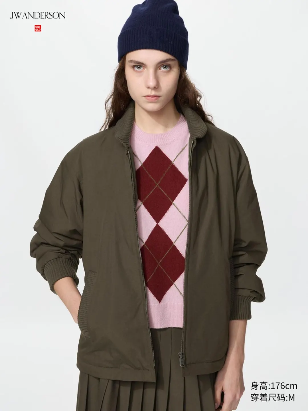 Утепленная куртка с воротником в рубчик, Uniqlo