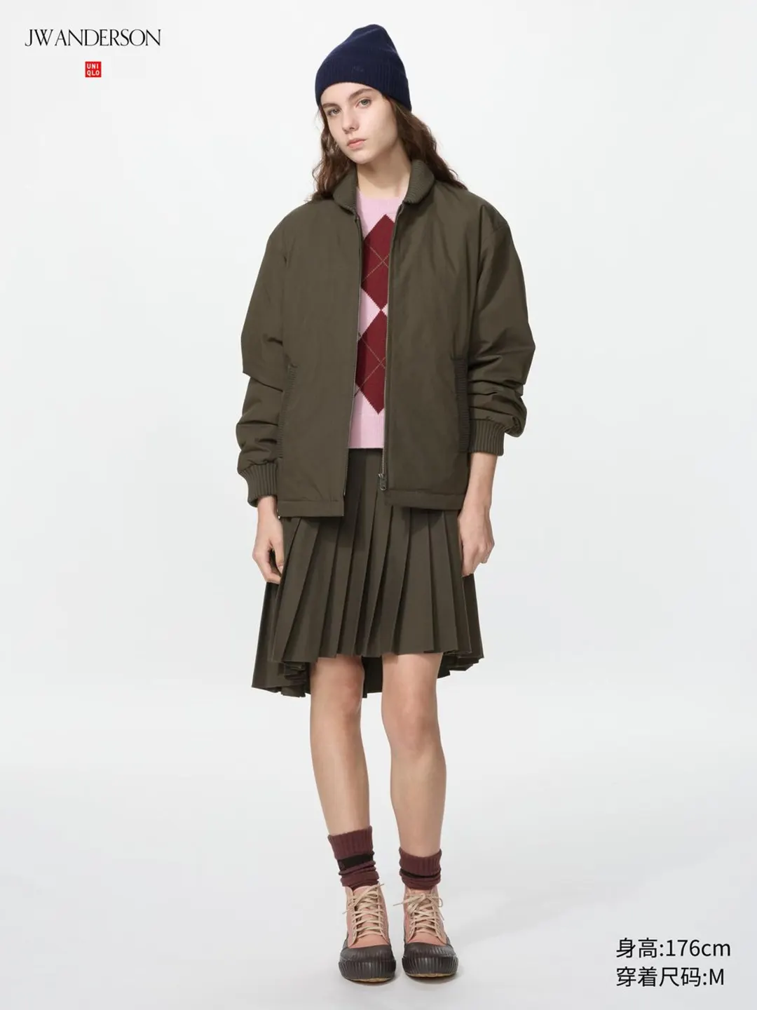 Утепленная куртка с воротником в рубчик, Uniqlo
