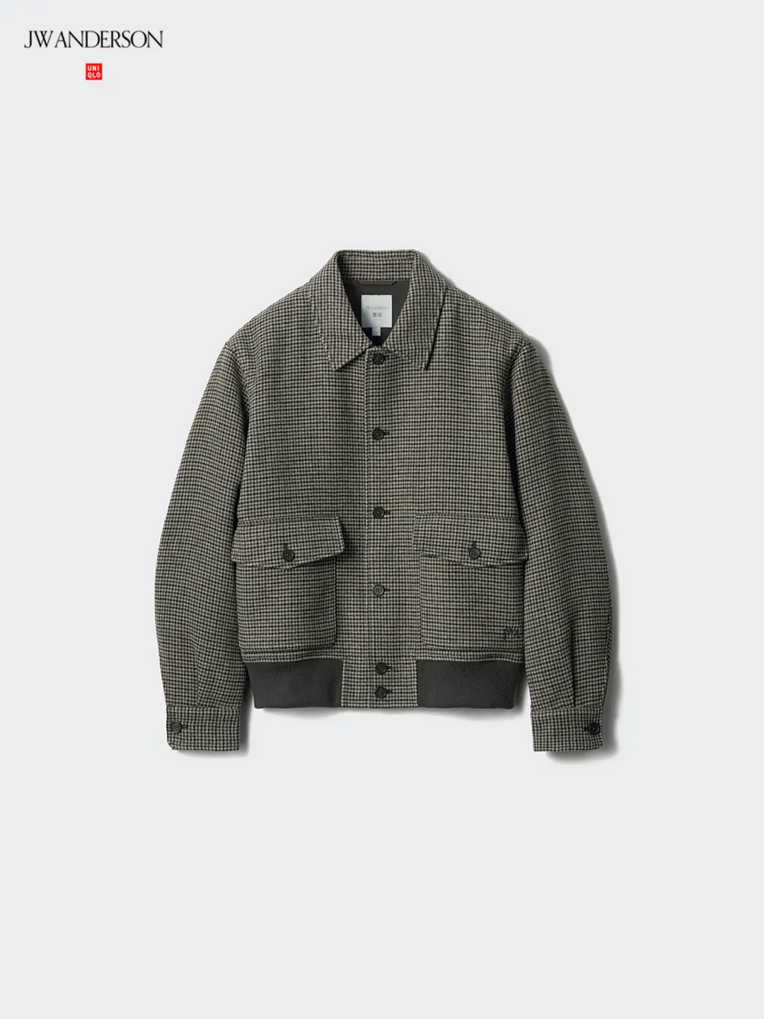Короткая куртка свободного кроя в клетку, Uniqlo