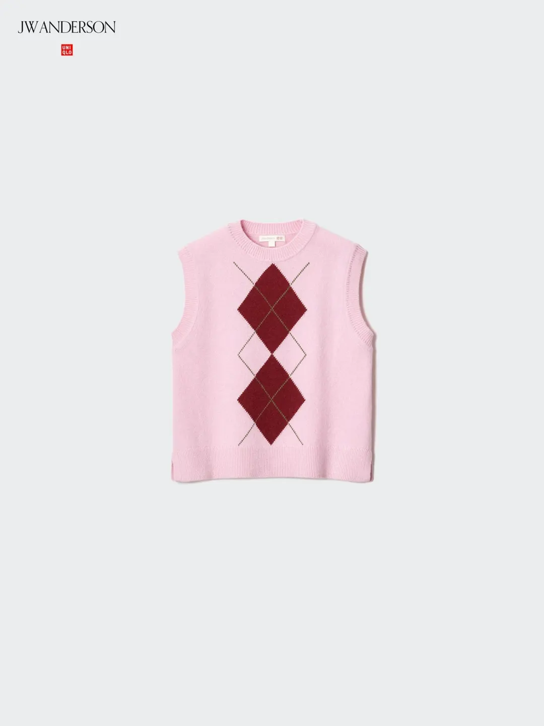 Вязаный жилет из шерсти и кашемира с круглым вырезом, Uniqlo