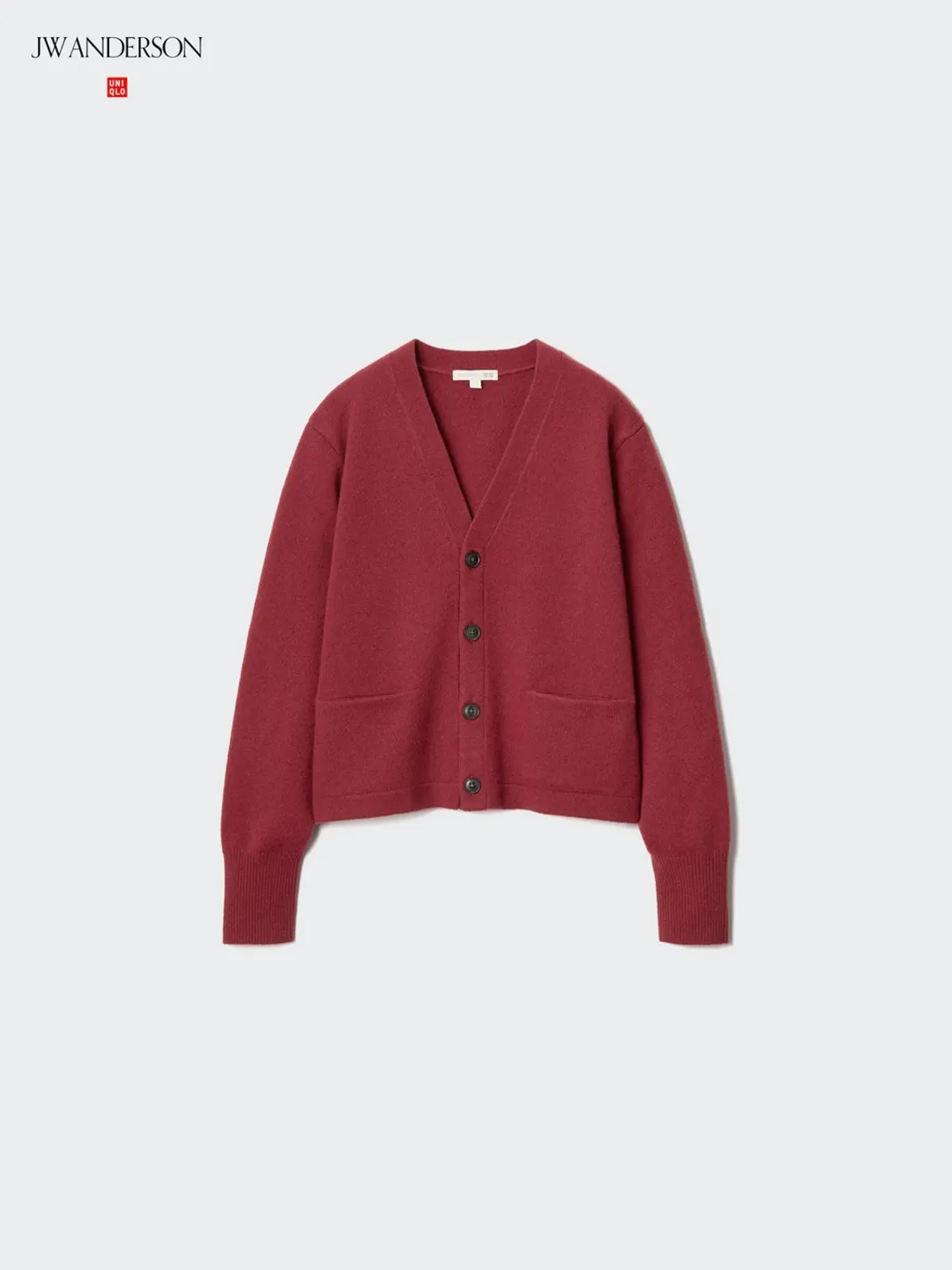 Укороченный кардиган из мягкой овечьей шерсти с V-образным вырезом, Uniqlo