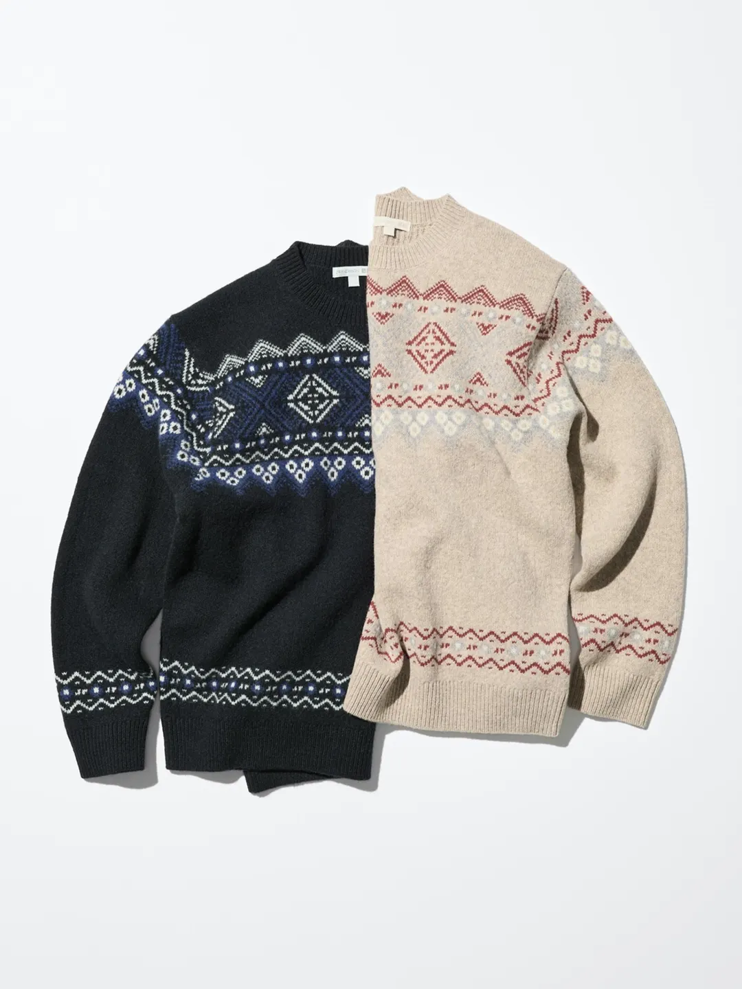 Свитер из мягкой овечьей шерсти с узором Fair Isle, Uniqlo