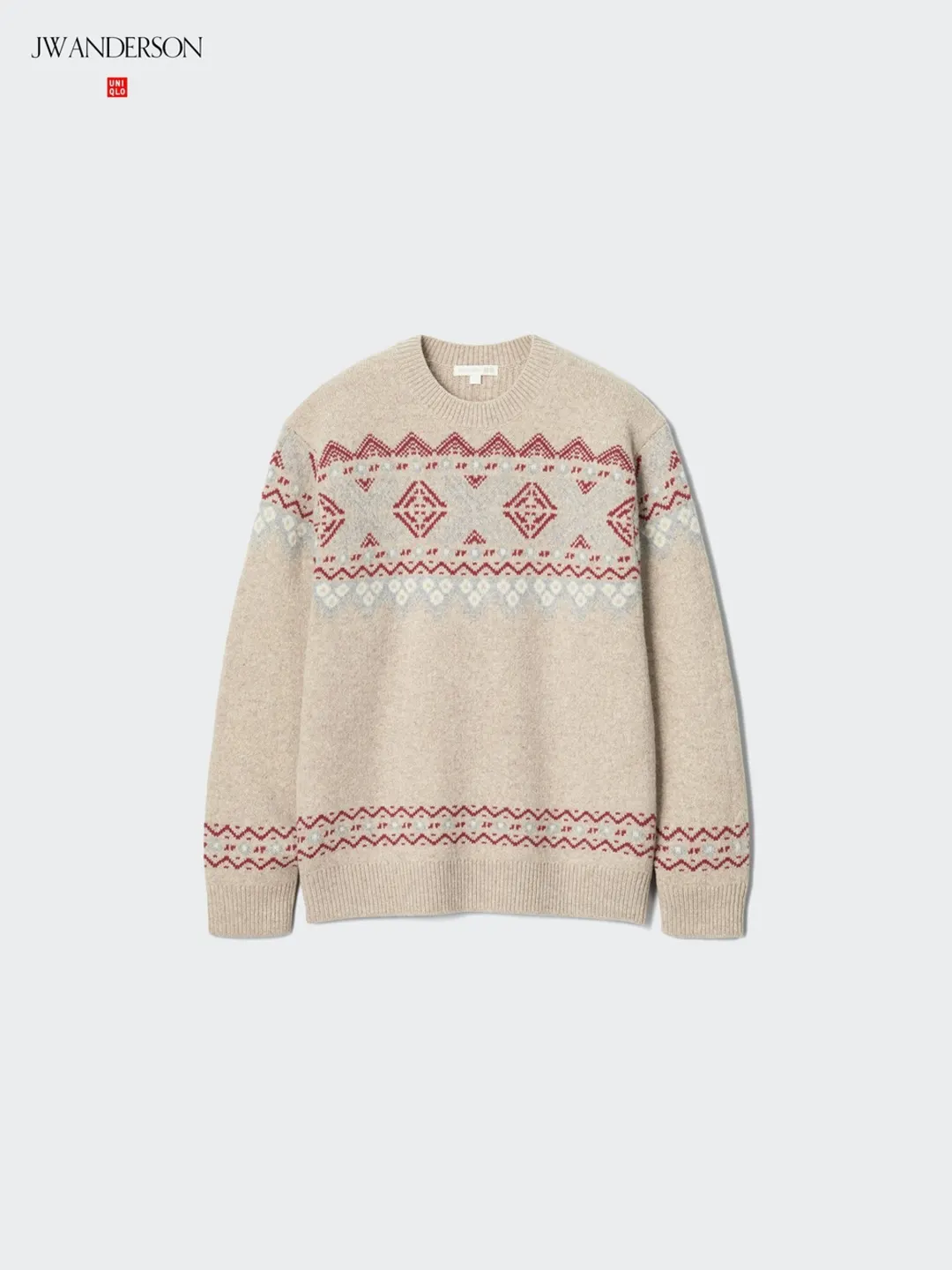 Свитер из мягкой овечьей шерсти с узором Fair Isle, Uniqlo