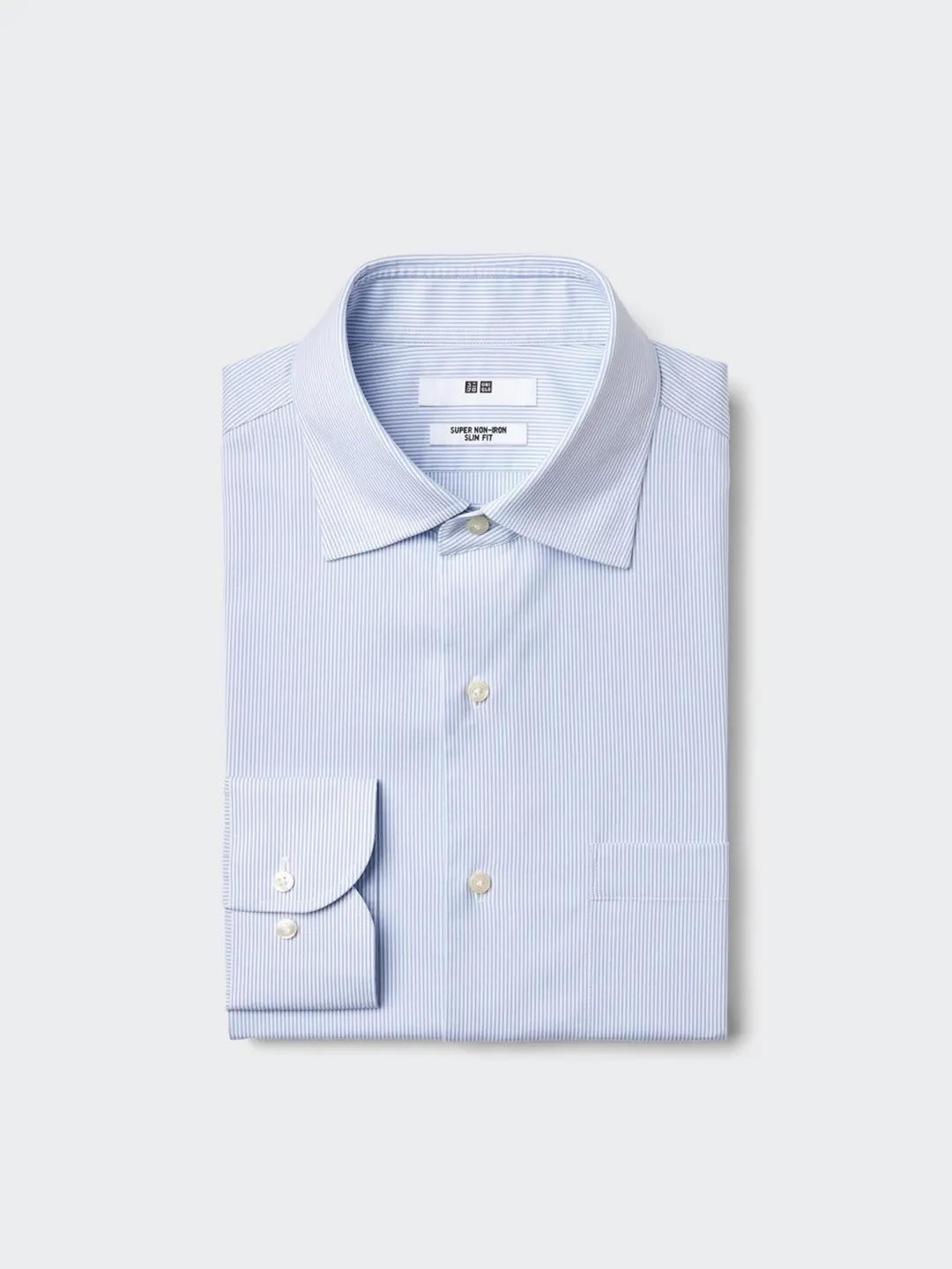 Приталенная немнущаяся рубашка для офиса, Uniqlo