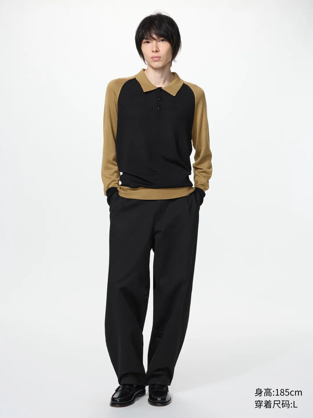 Вязаное поло 3D из смесовой шерсти, Uniqlo