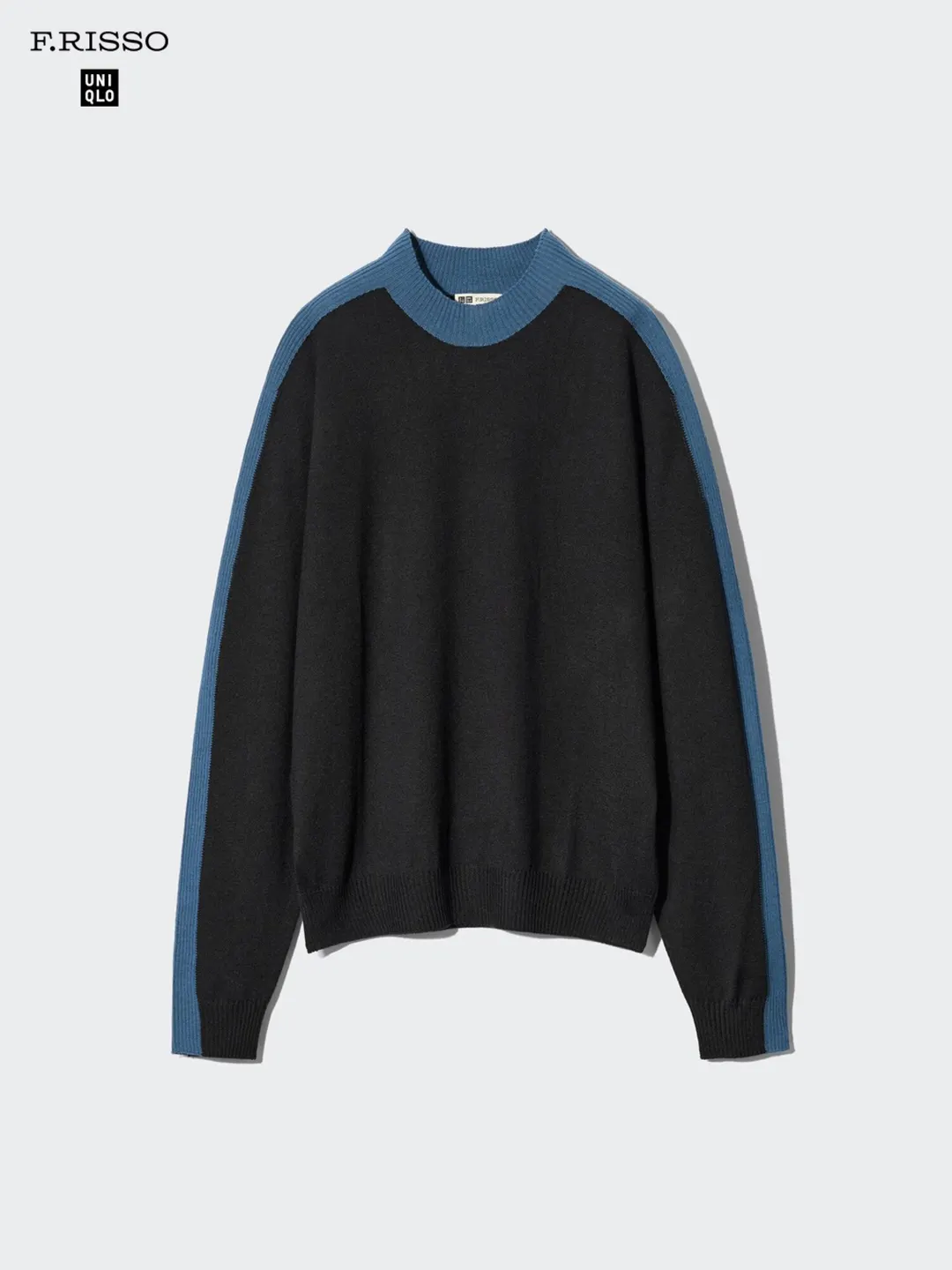 Свитер 3D из смесовой шерсти с воротником-стойкой, Uniqlo