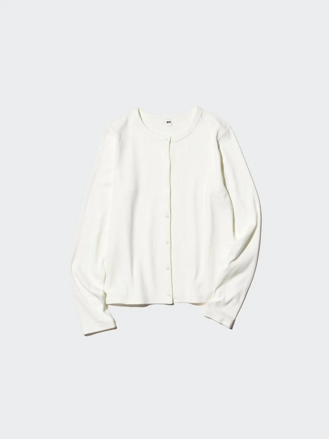 Кардиган в рубчик с жаккардовым узором, Uniqlo