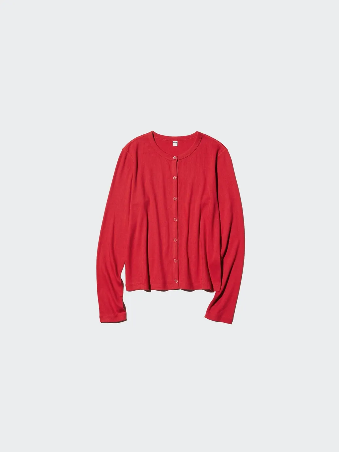Кардиган в рубчик с жаккардовым узором, Uniqlo