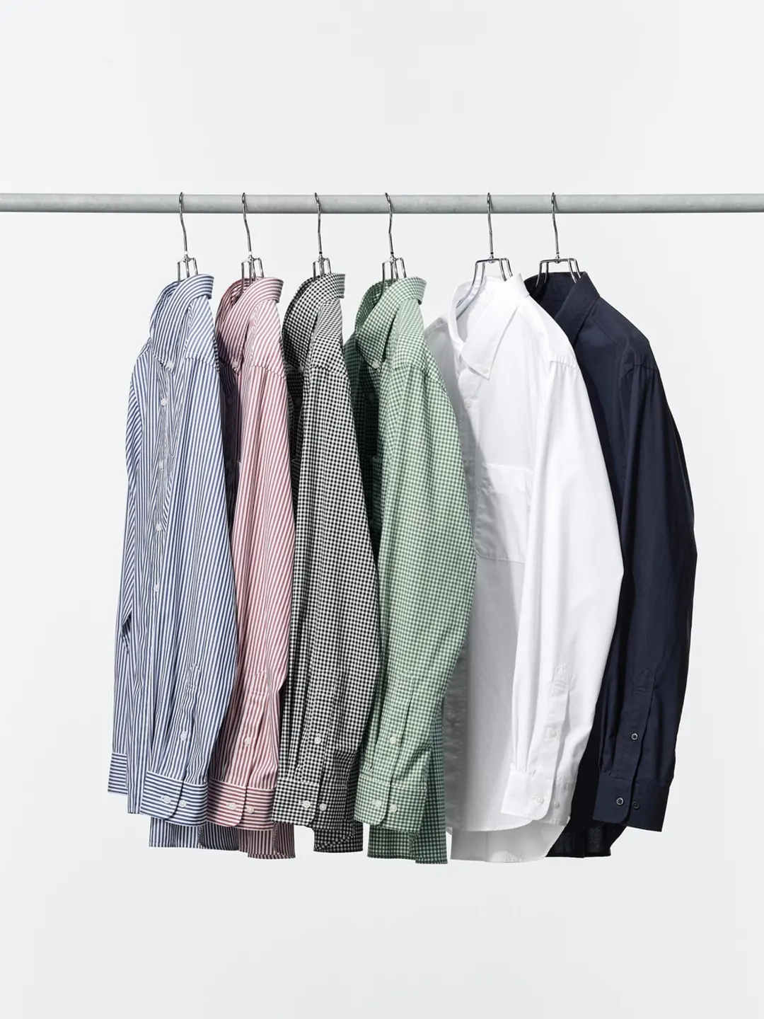 Рубашка в полоску из высококачественного длинноволокнистого хлопка, Uniqlo