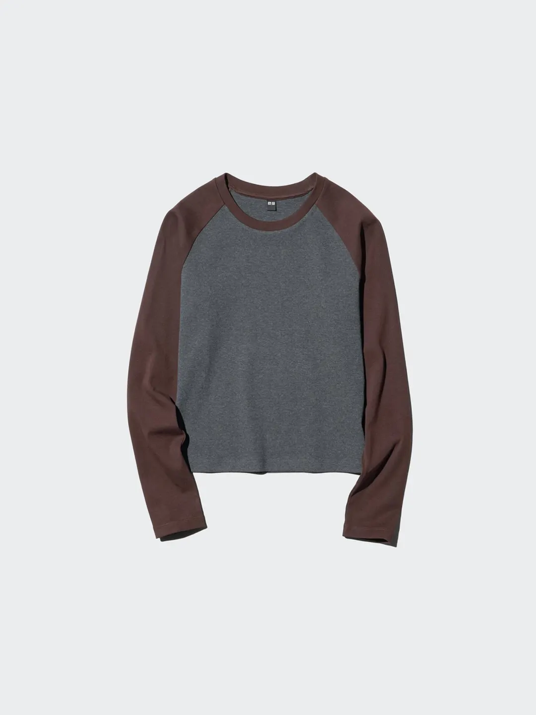 Лонгслив укороченный с рукавами реглан, Uniqlo