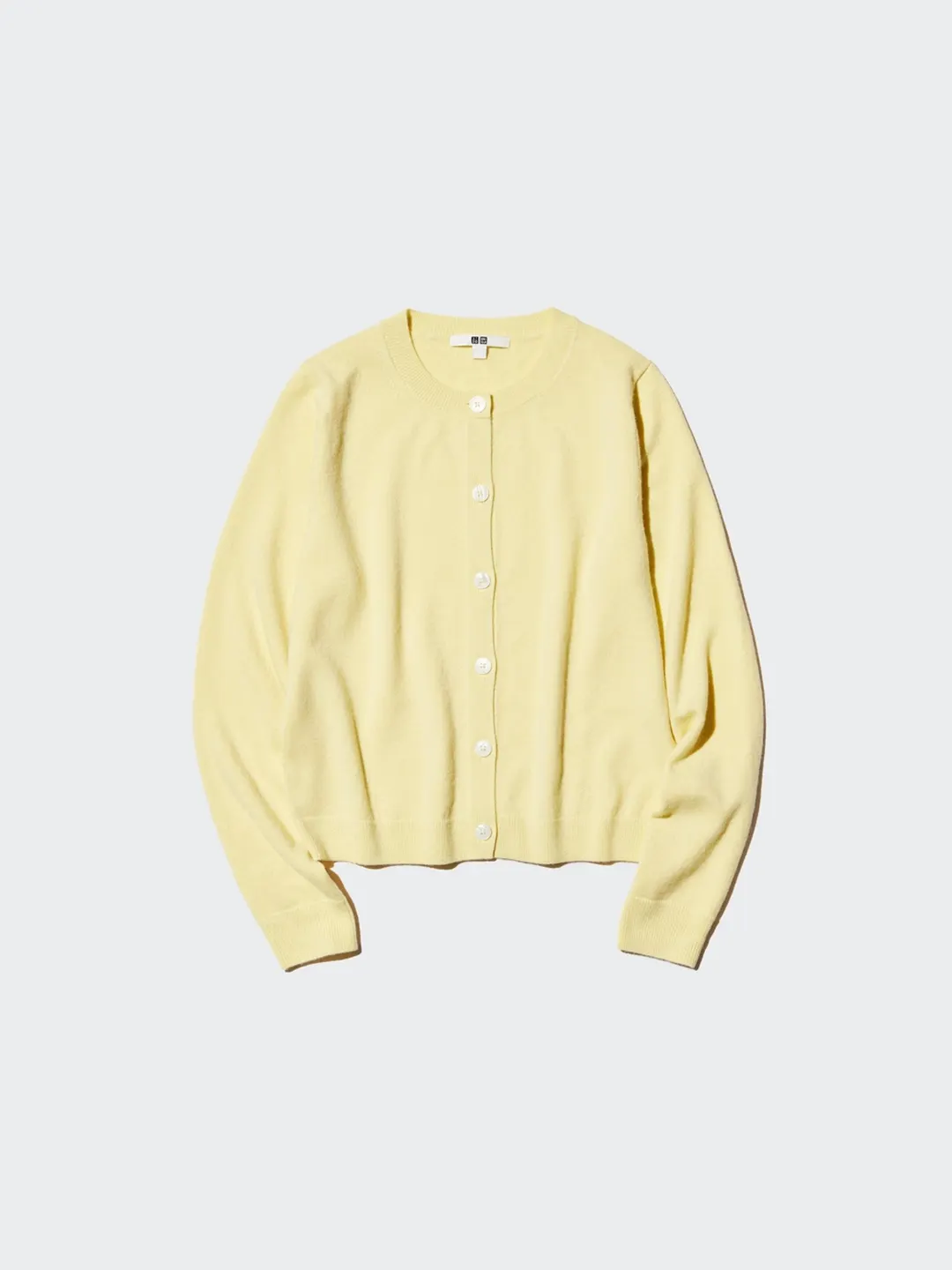 Укороченный кардиган из кашемира с круглым вырезом, Uniqlo