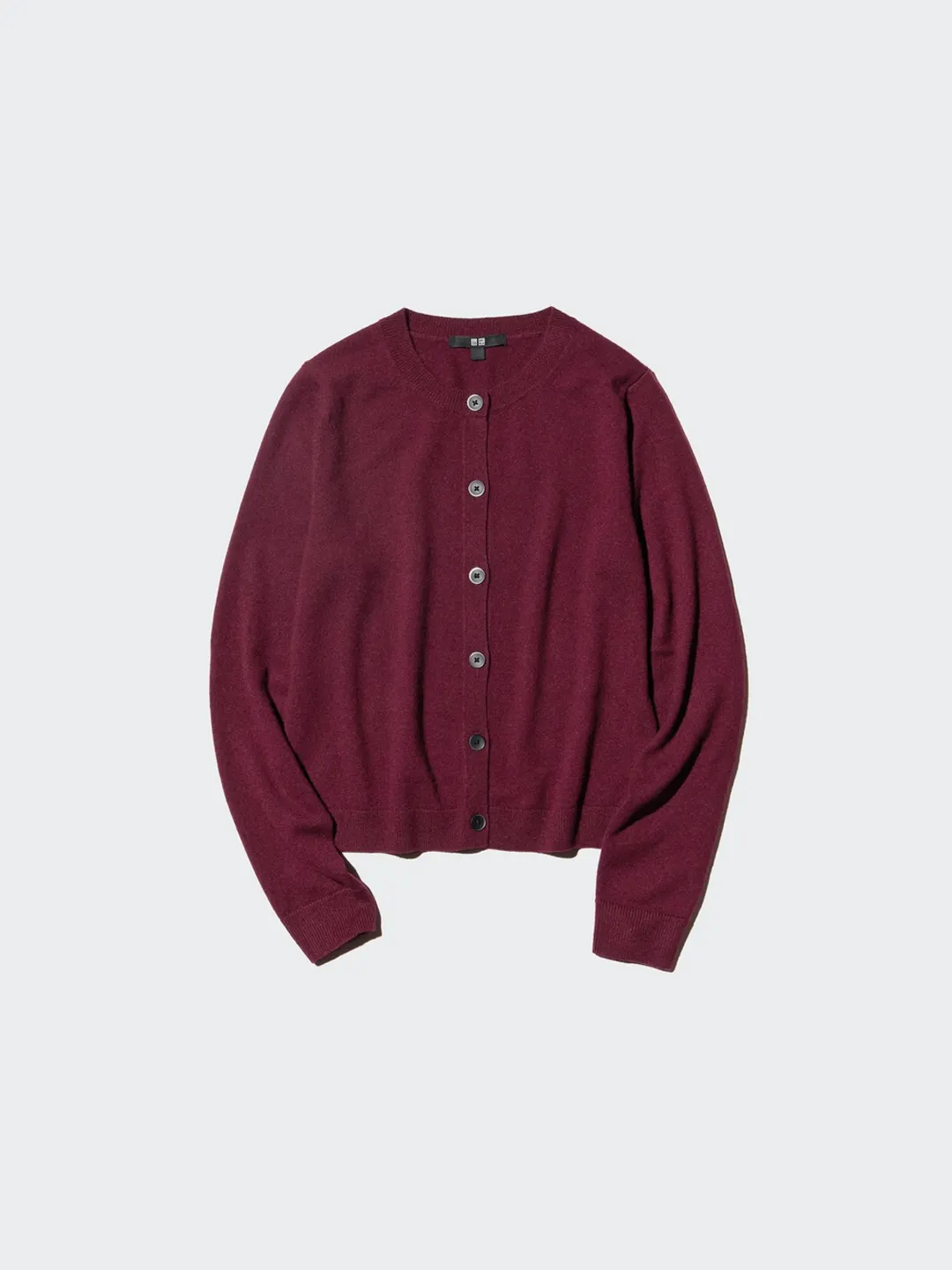 Укороченный кардиган из кашемира с круглым вырезом, Uniqlo