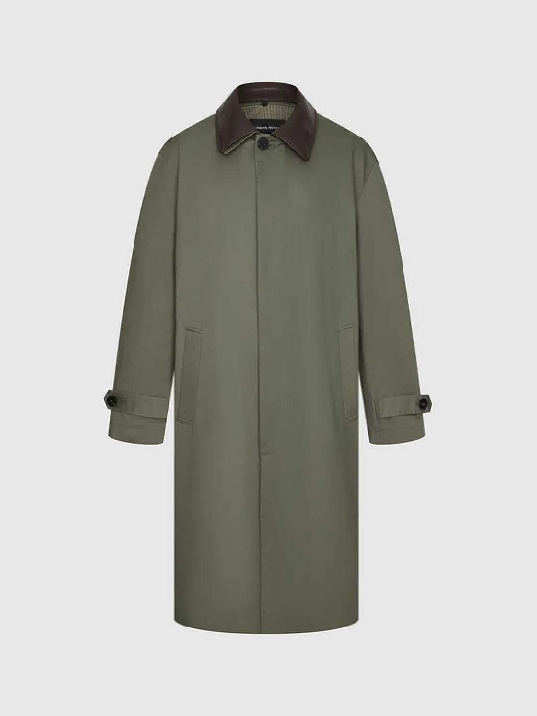 Плащ длинный свободного кроя с контрастным воротником, Urban Revivo