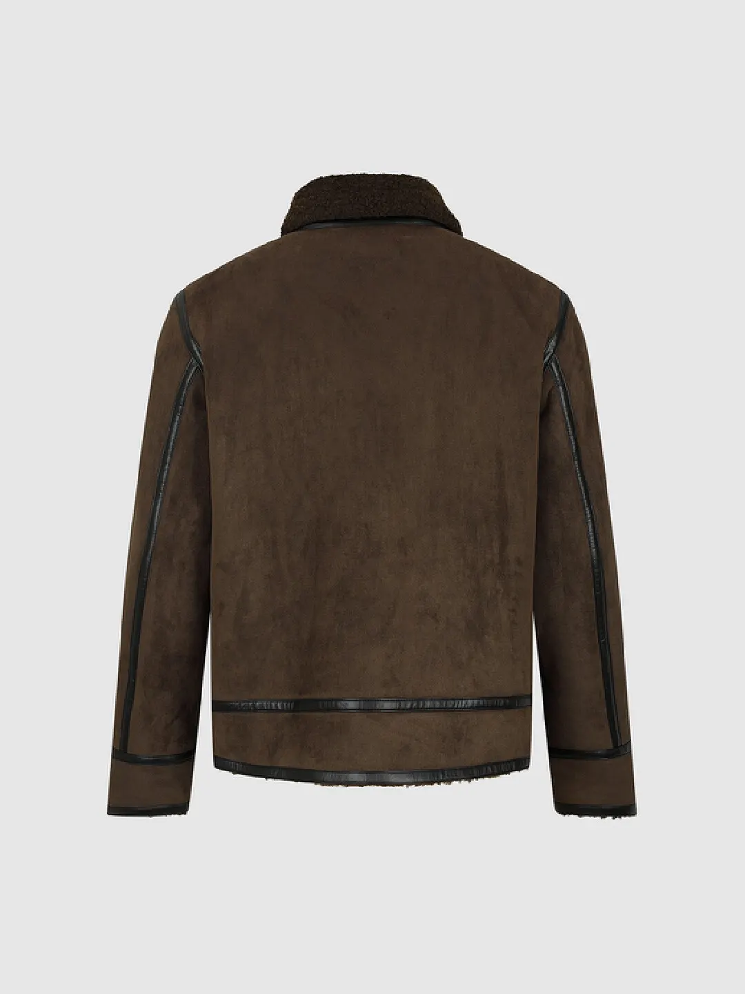 Куртка с контрастной строчкой и отложным воротником, Urban Revivo