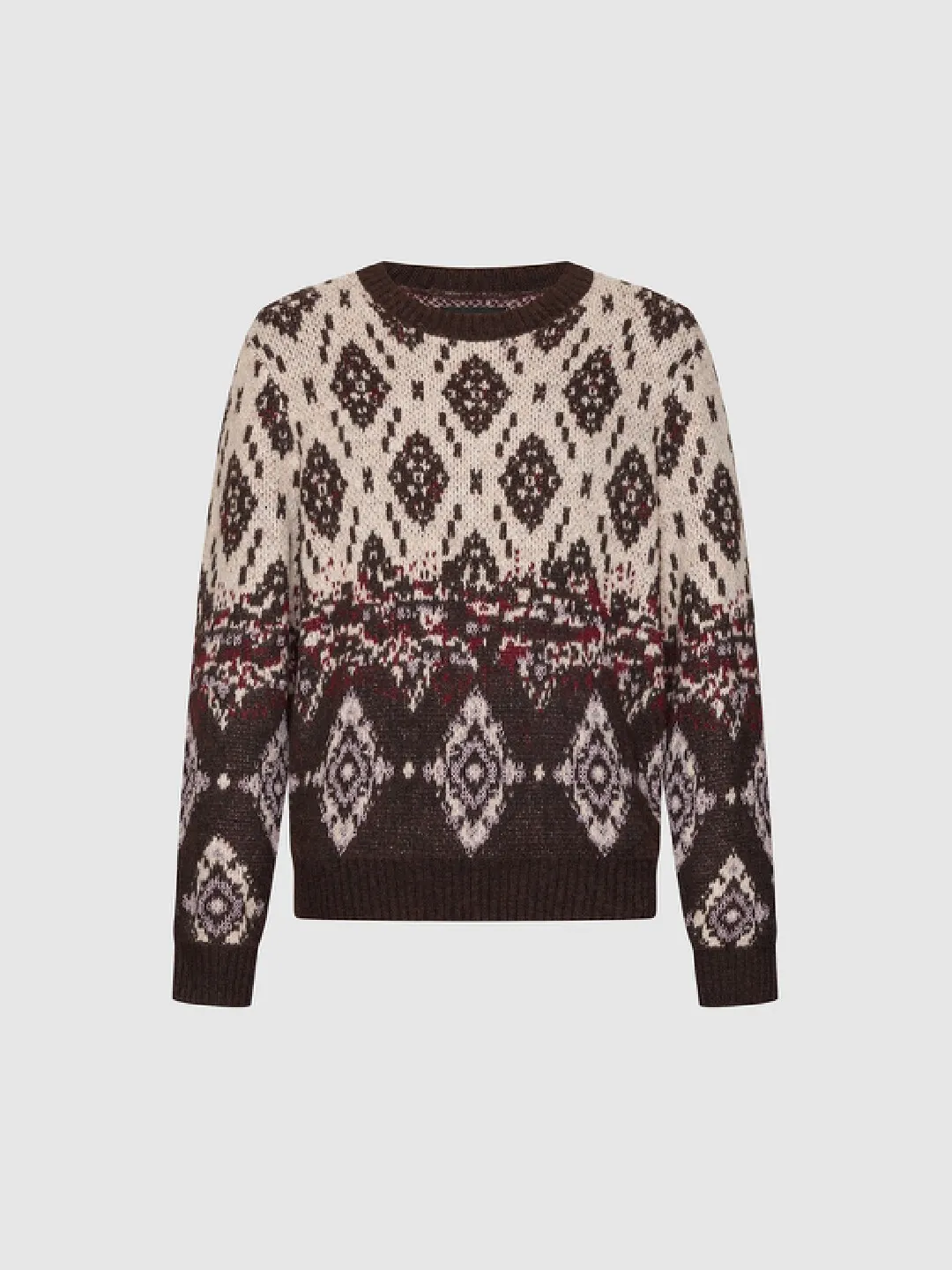 Укороченный трикотажный джемпер с жаккардовым узором Fair Isle, Urban Revivo