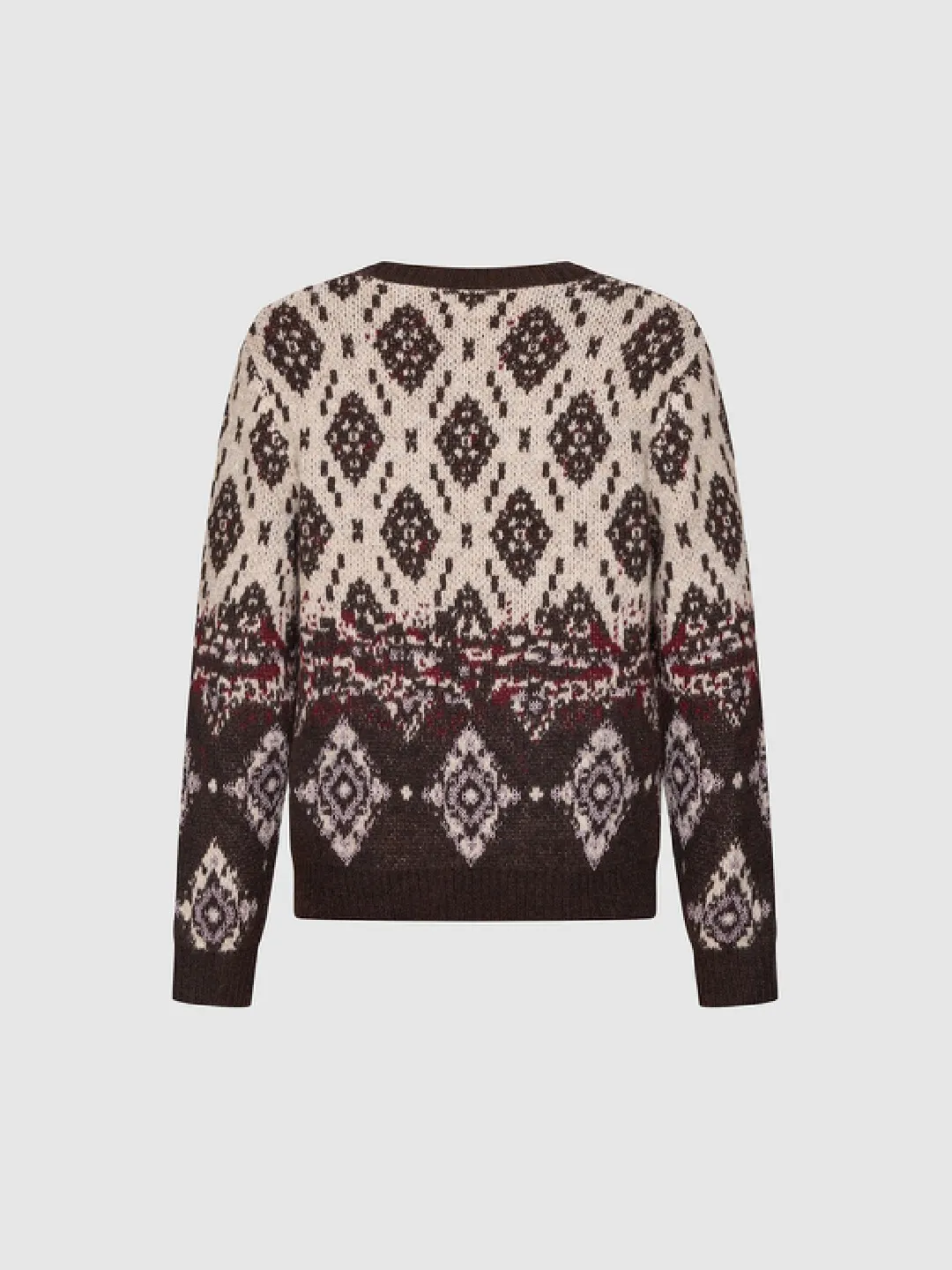 Укороченный трикотажный джемпер с жаккардовым узором Fair Isle, Urban Revivo