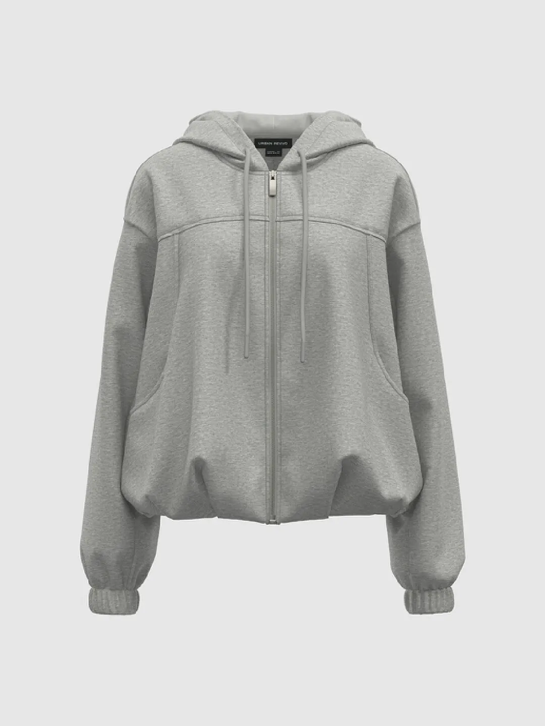 Куртка спортивная с капюшоном, кулиской и молнией, Urban Revivo