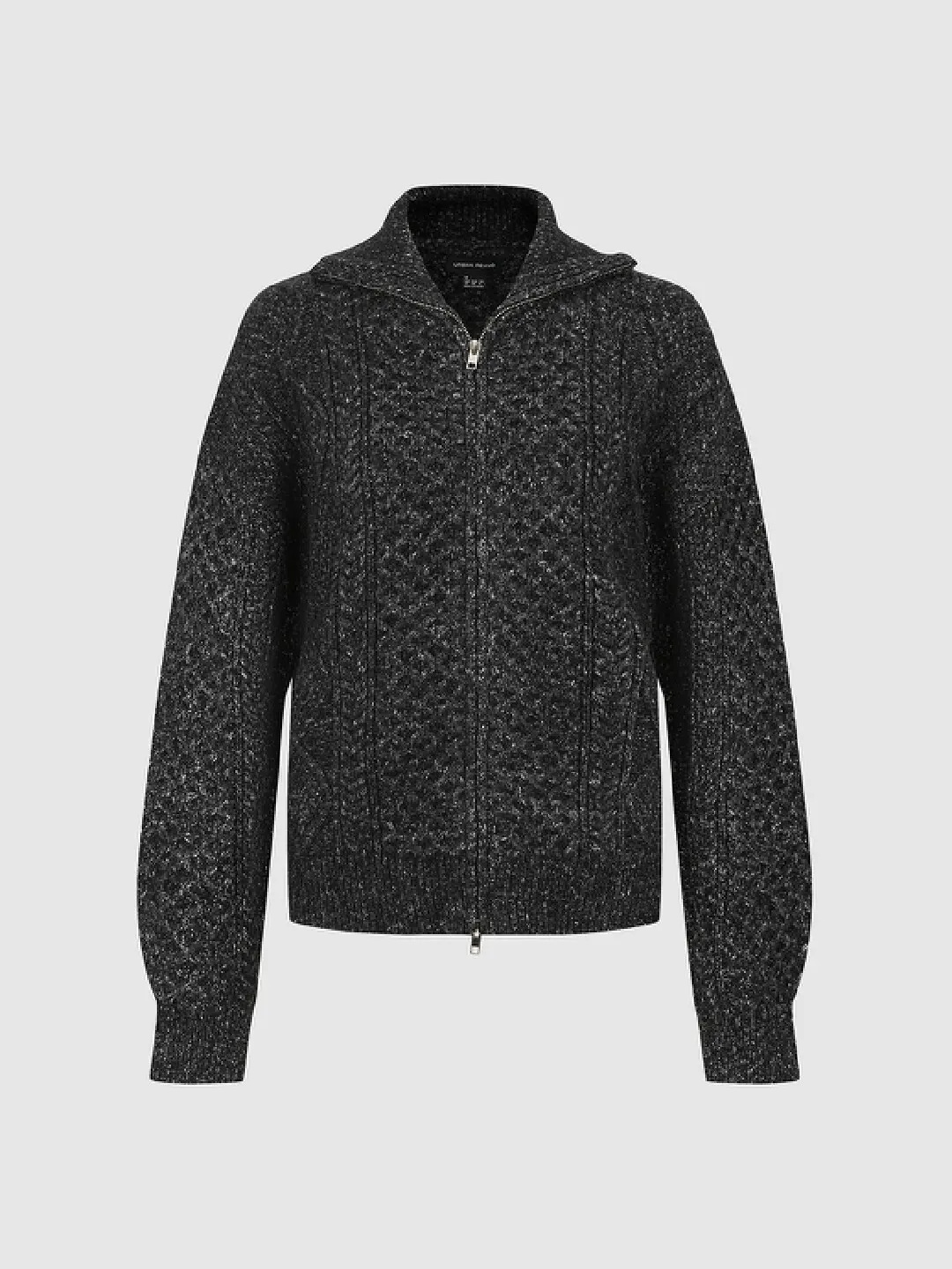 Кардиган фактурный в оттенках Maillard с двойной молнией, Urban Revivo