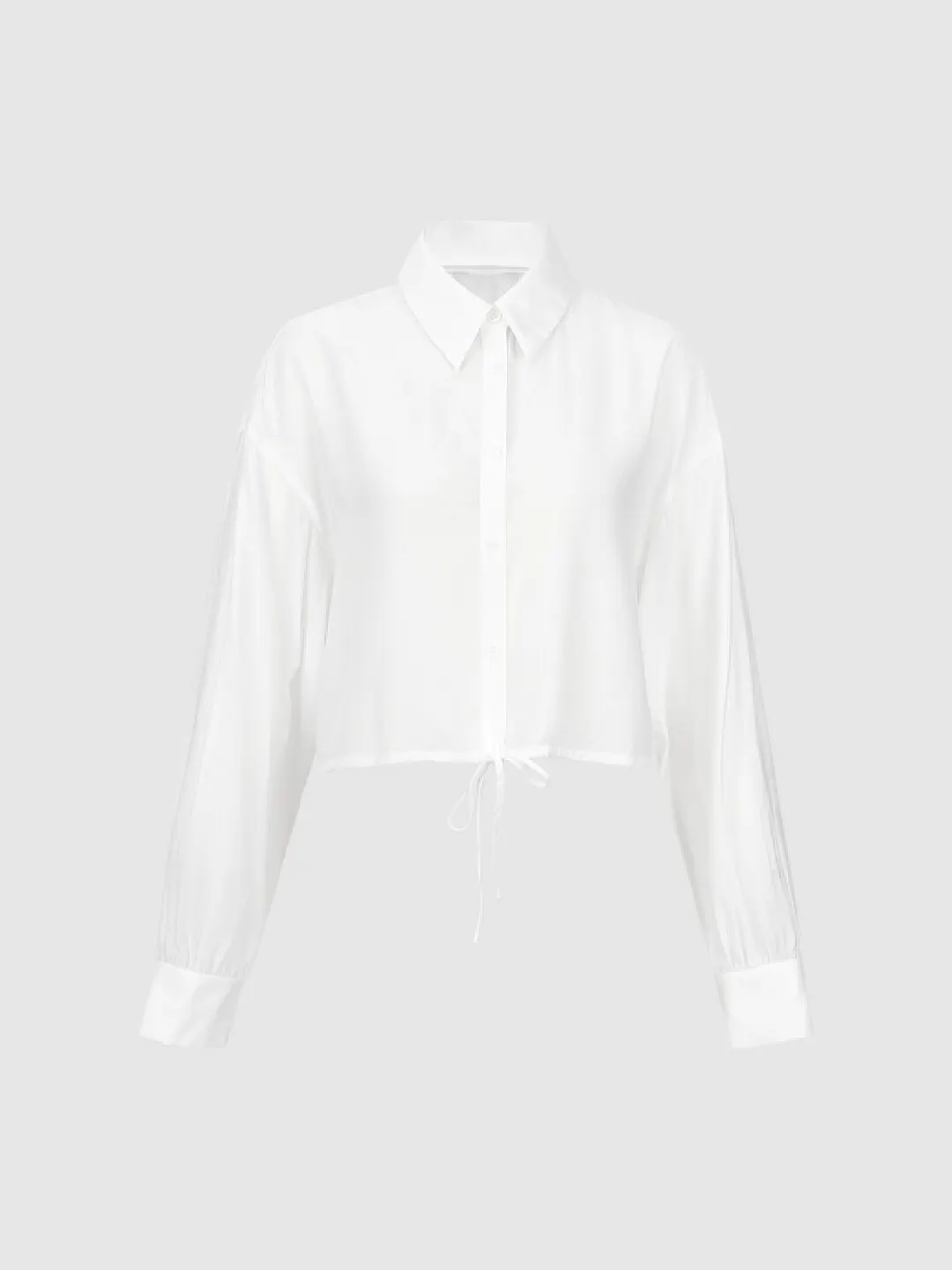 Рубашка Mint Mambo с длинными рукавами, кулиской и завязками, Urban Revivo