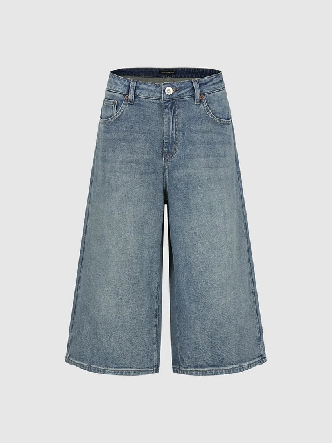 Джинсы широкие укороченные вареные, Urban Revivo
