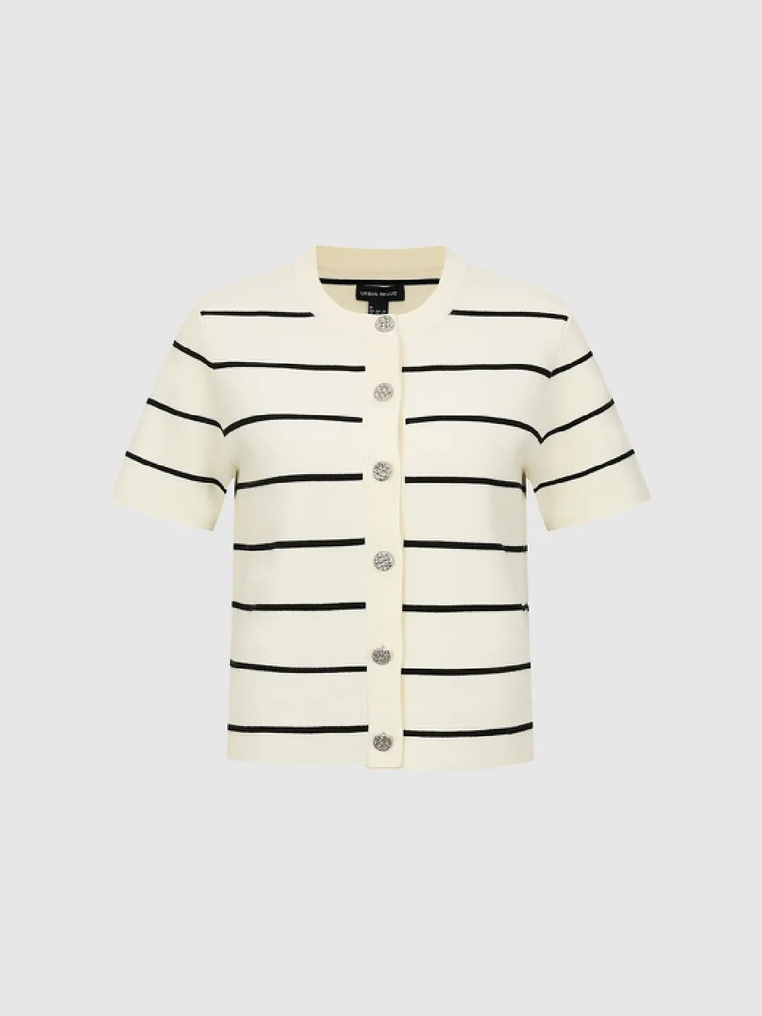 Укороченный кардиган в полоску на пуговицах, Urban Revivo