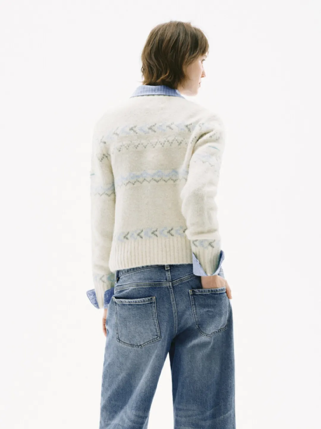 Кардиган с жаккардом Fair Isle и цветочной вышивкой, Urban Revivo