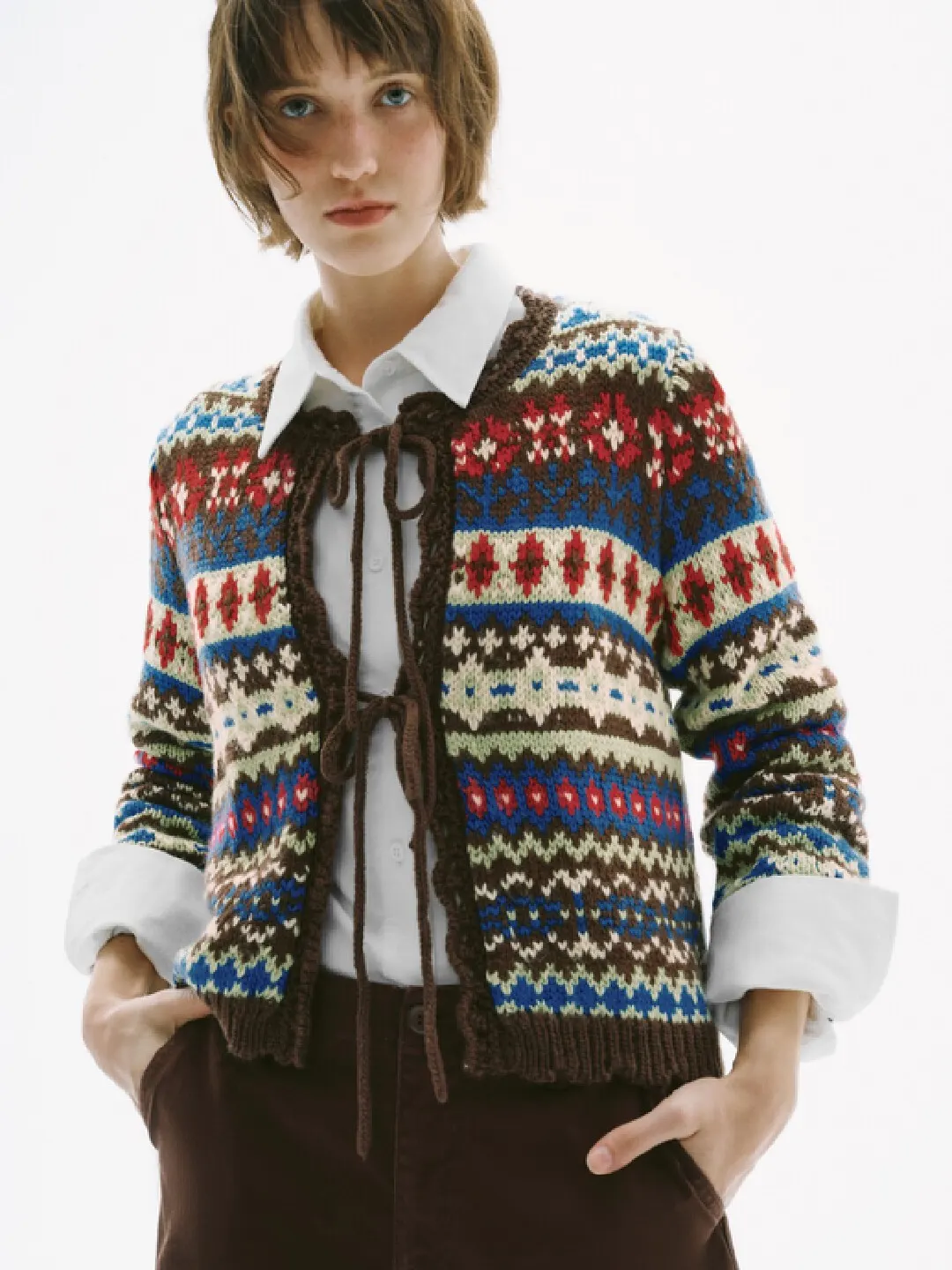 Кардиган с винтажным жаккардом Fair Isle, Urban Revivo