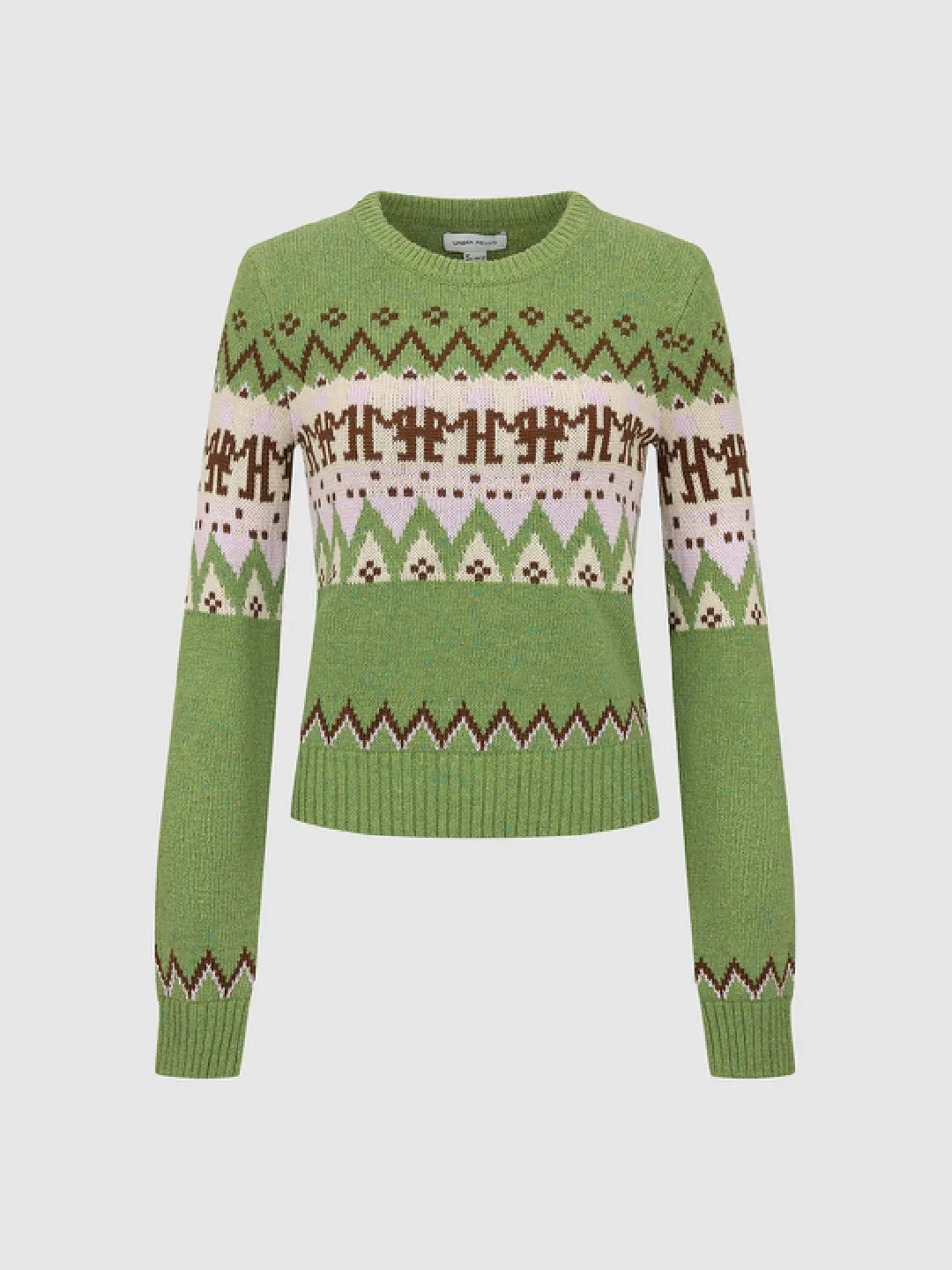 Укороченный джемпер с жаккардовым узором Fair Isle, Urban Revivo