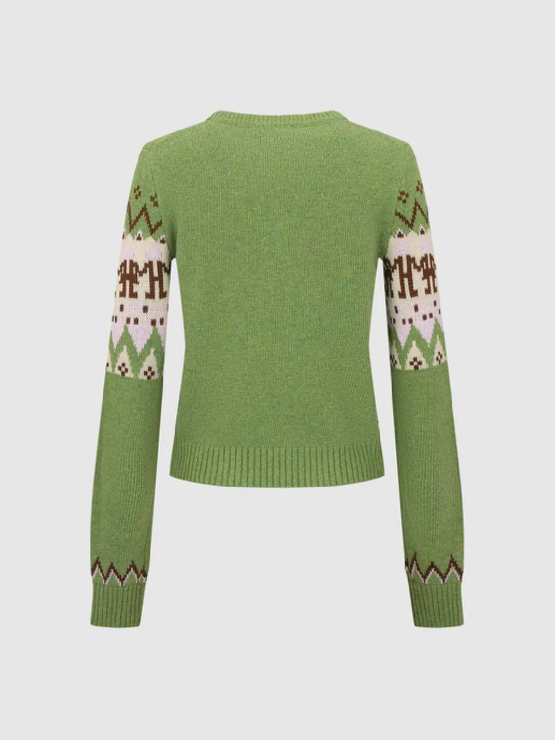 Укороченный джемпер с жаккардовым узором Fair Isle, Urban Revivo