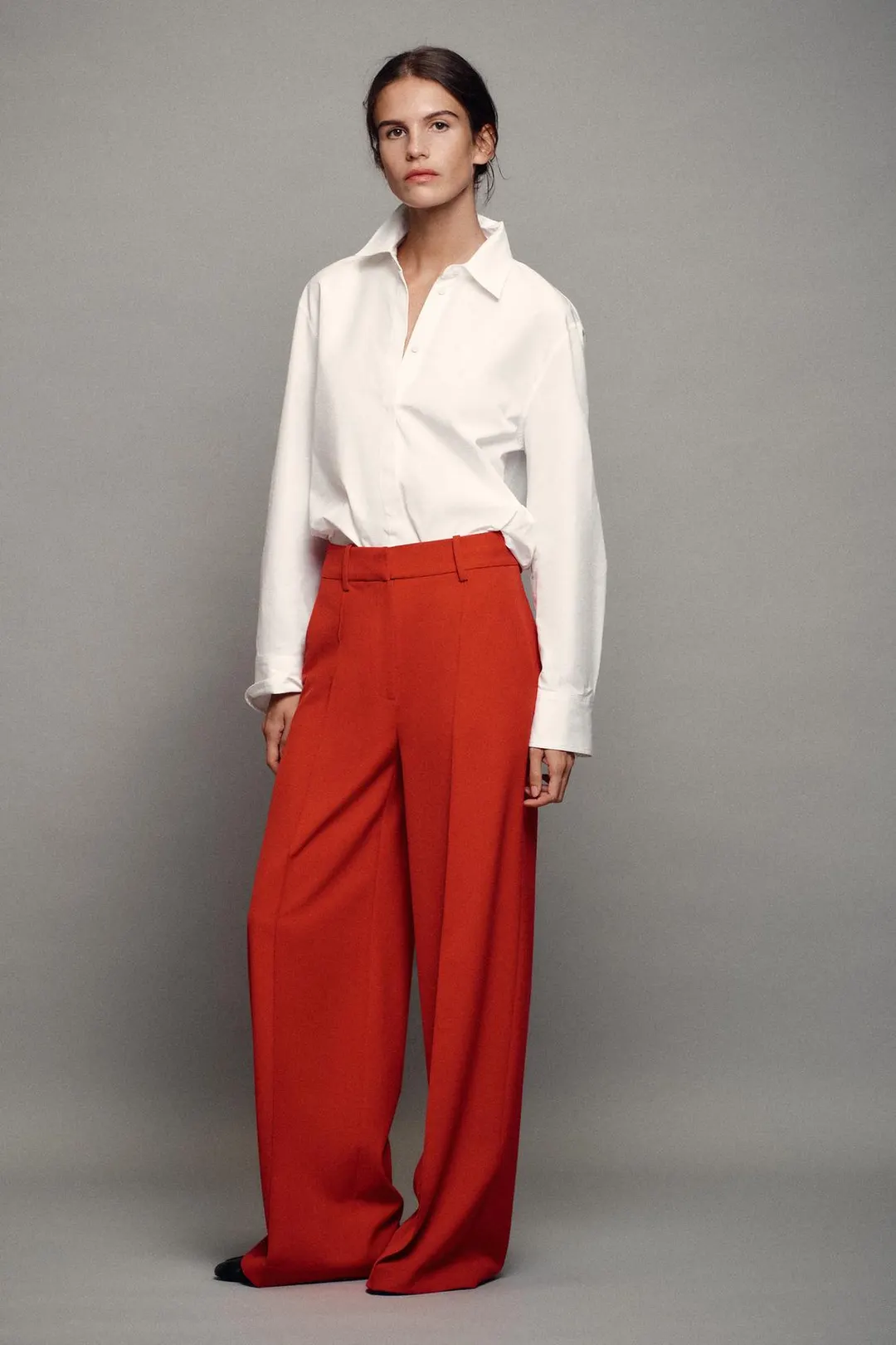 Брюки широкого кроя ZW Collection, Zara