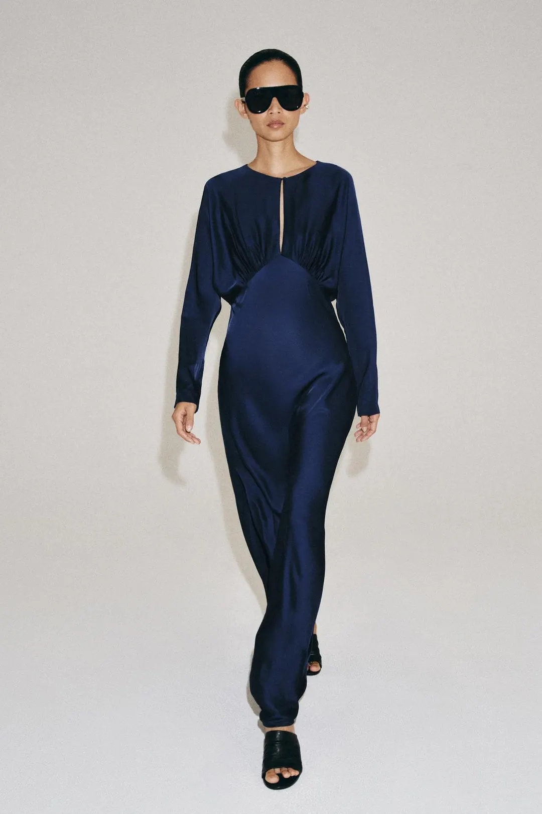 Платье длинное атласное ZW Collection, Zara