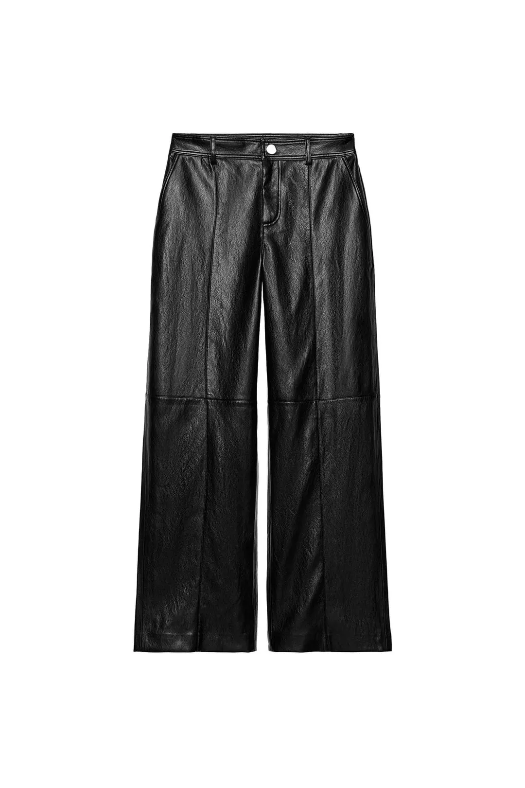 Брюки прямого кроя под кожу, Zara