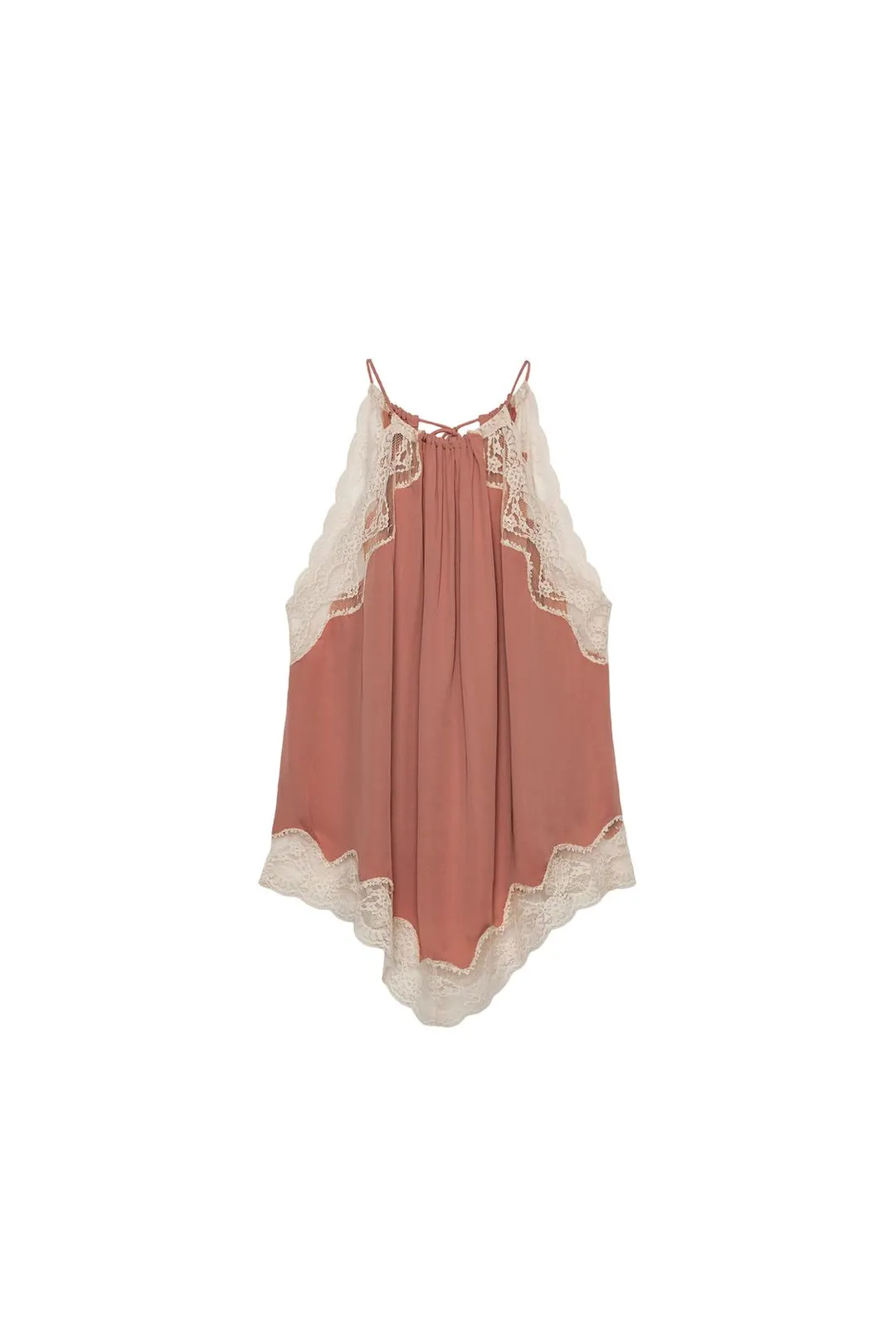 Кружевной топ халтер ZW Collection, Zara