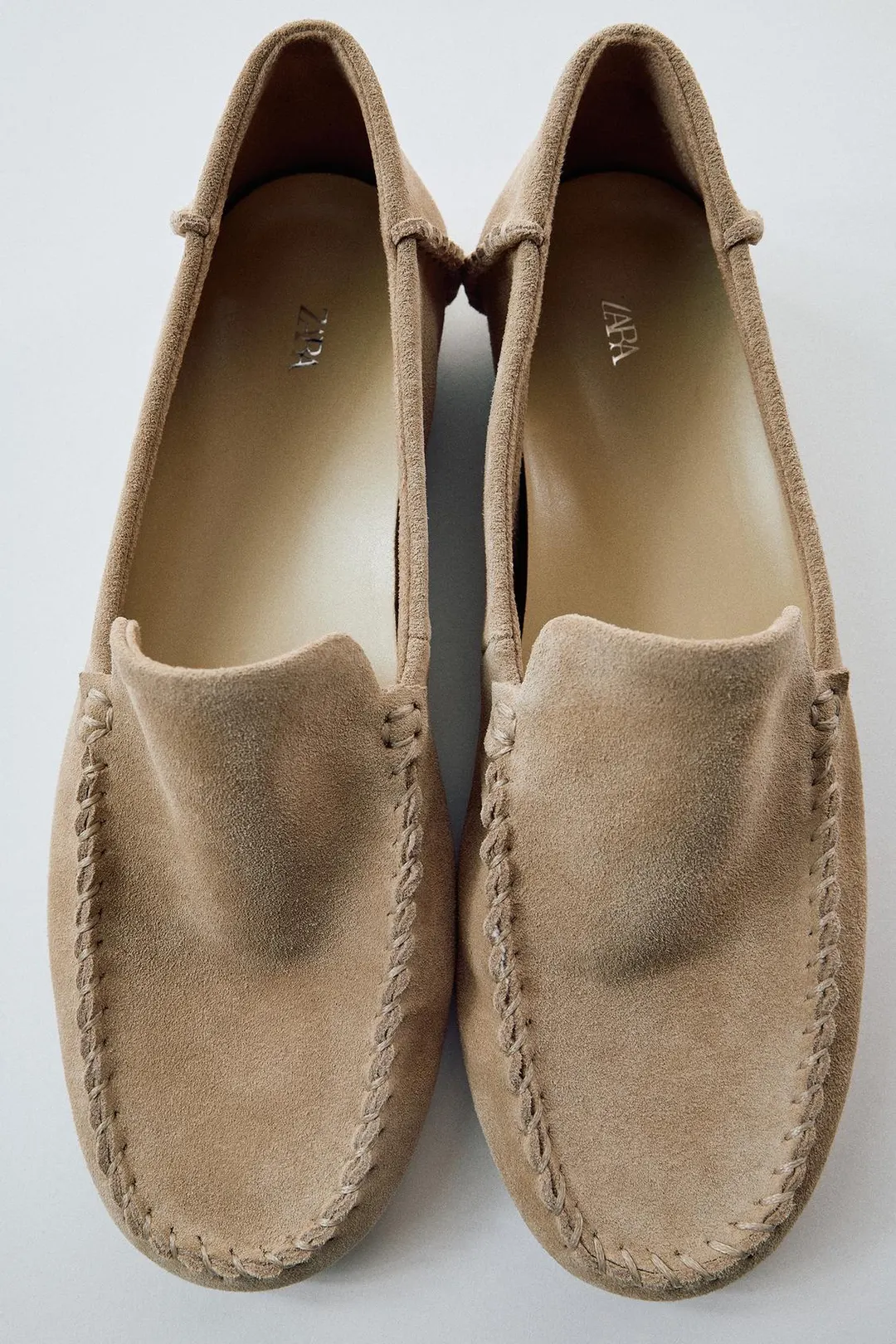 Лоферы из мягкого спилка, Zara