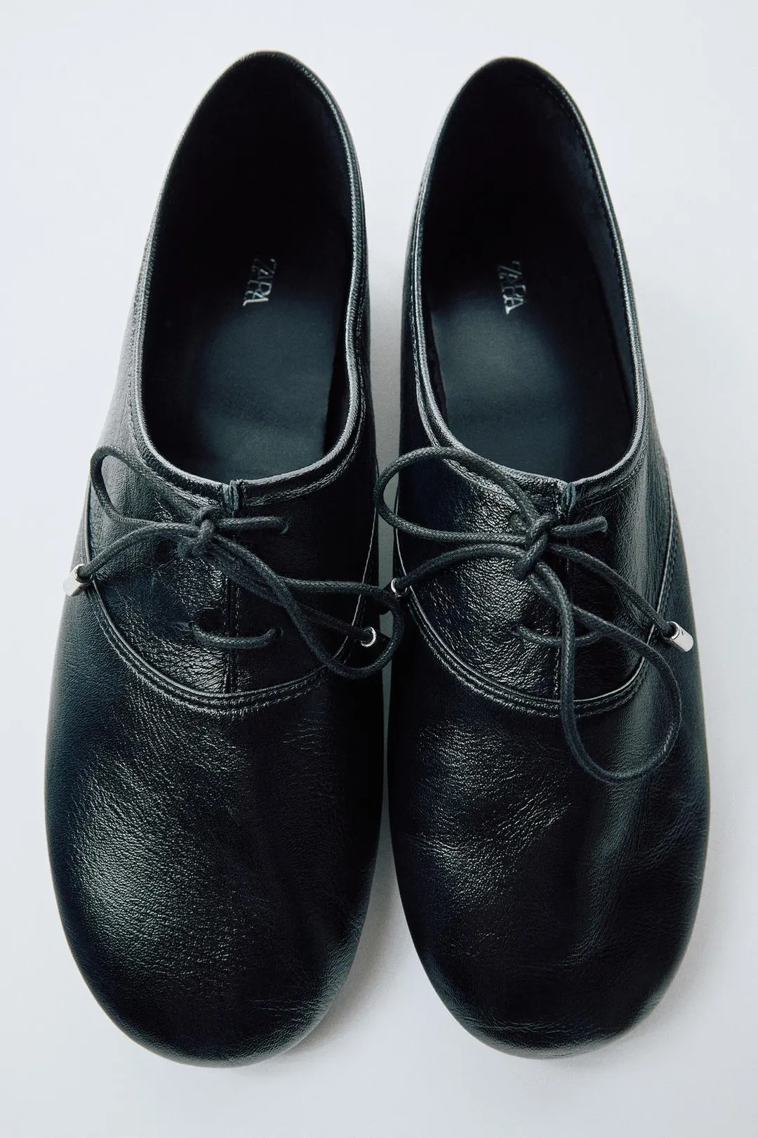 Дерби из мягкой кожи, Zara