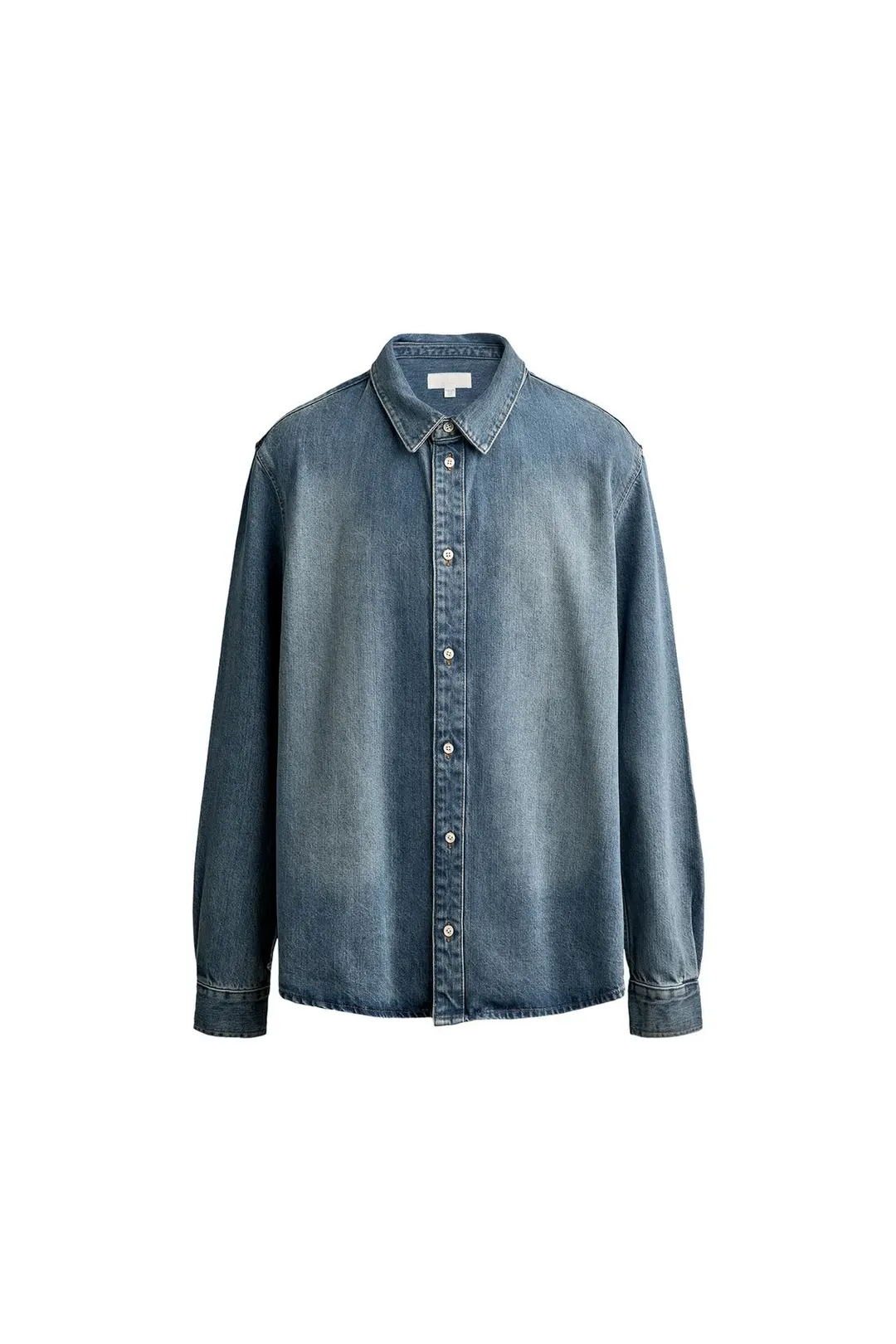 Рубашка джинсовая из хлопка и лиоцелла, Zara