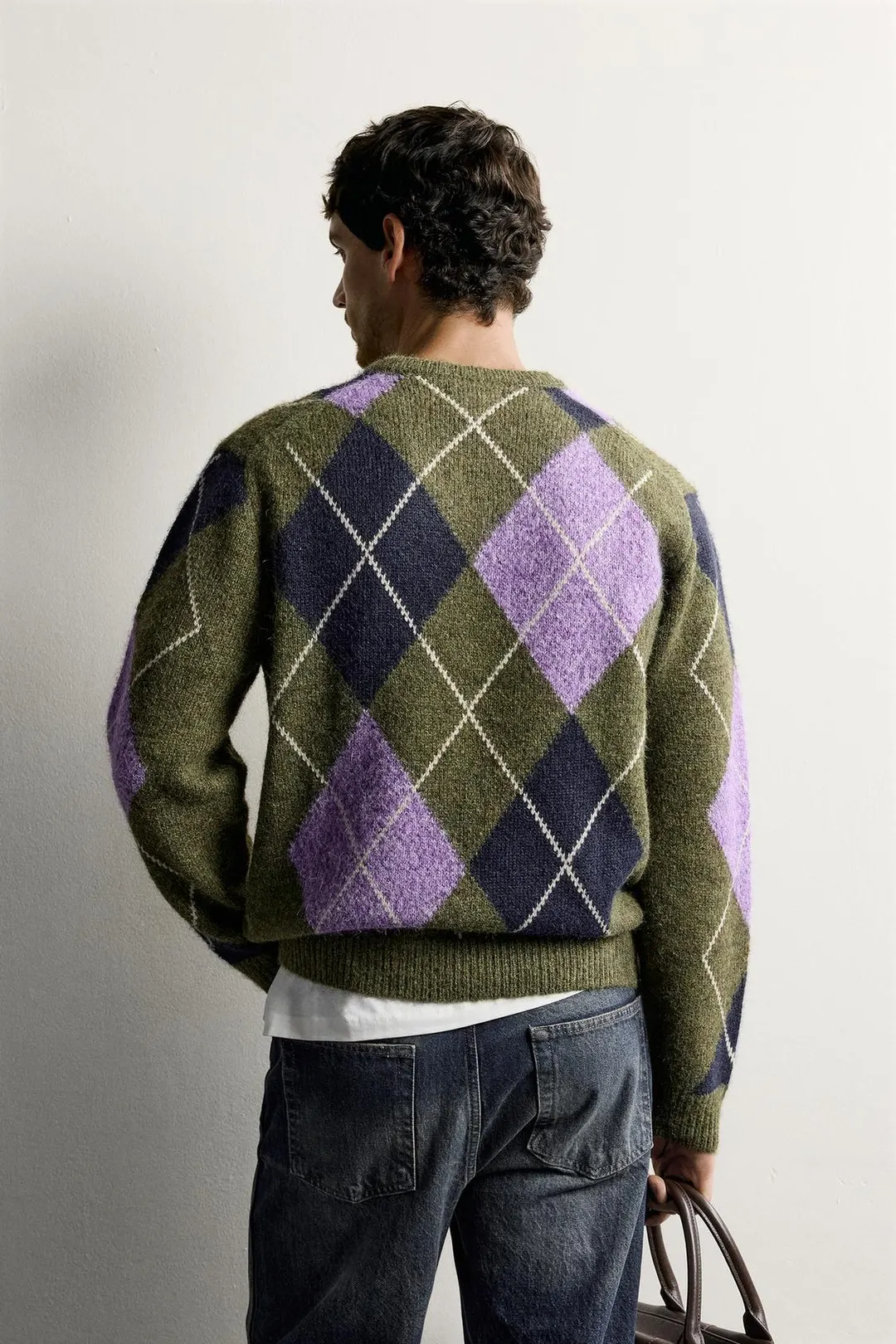 Джемпер жаккардовый с геометрическим узором, Zara