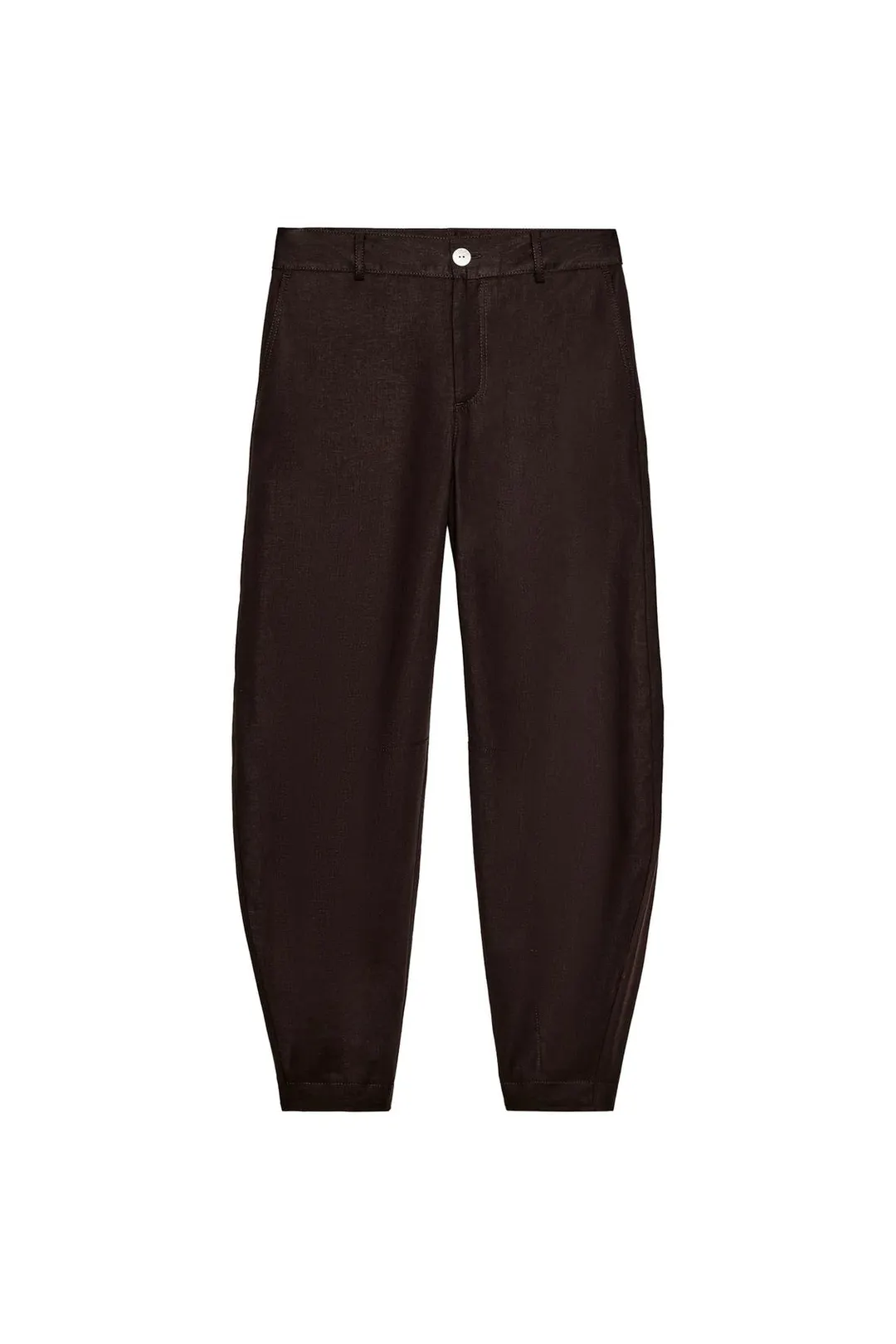 Брюки-баллоны из смесового льна, Zara