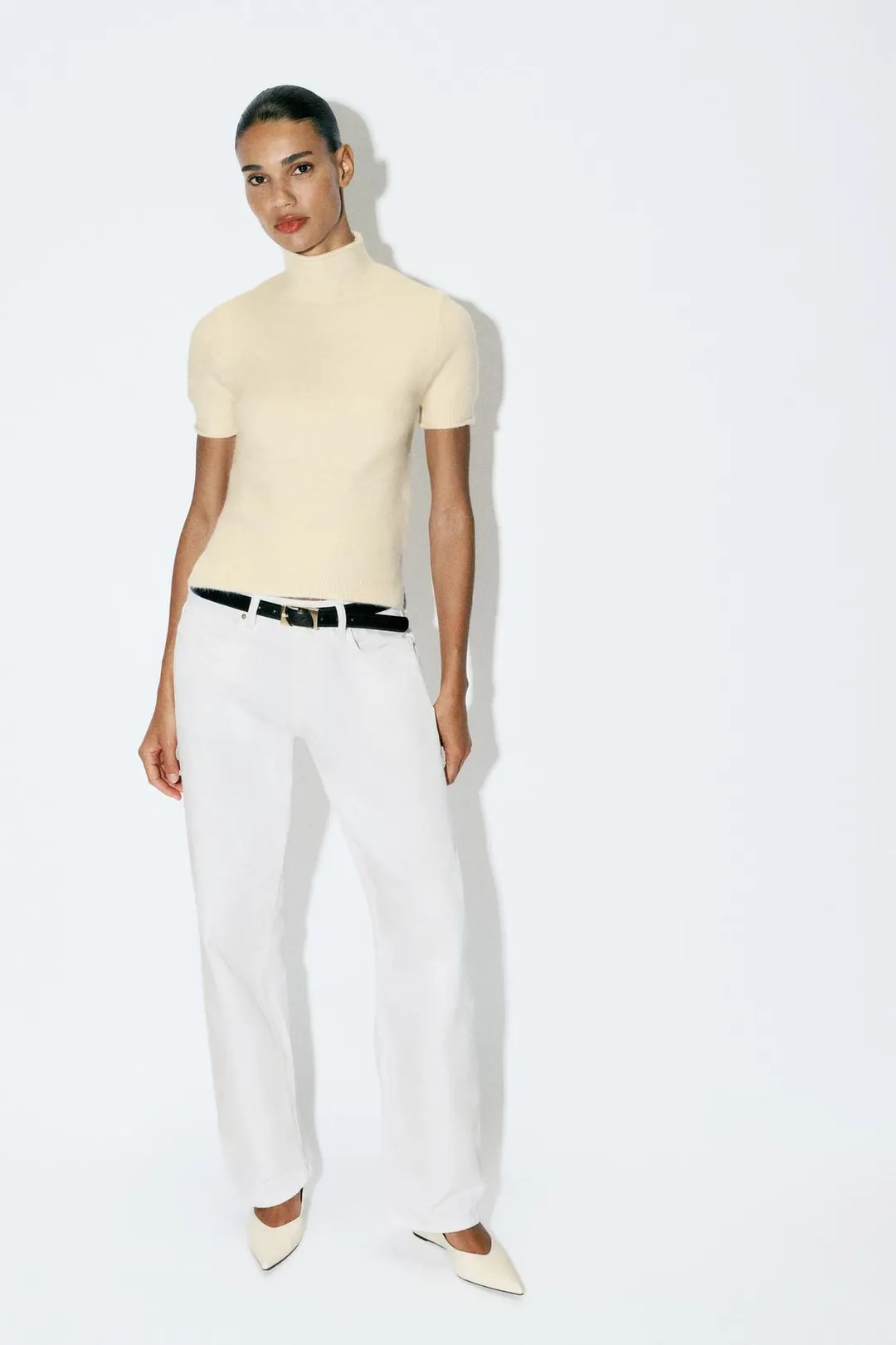 Джемпер из мягкого трикотажа с короткими рукавами, Zara