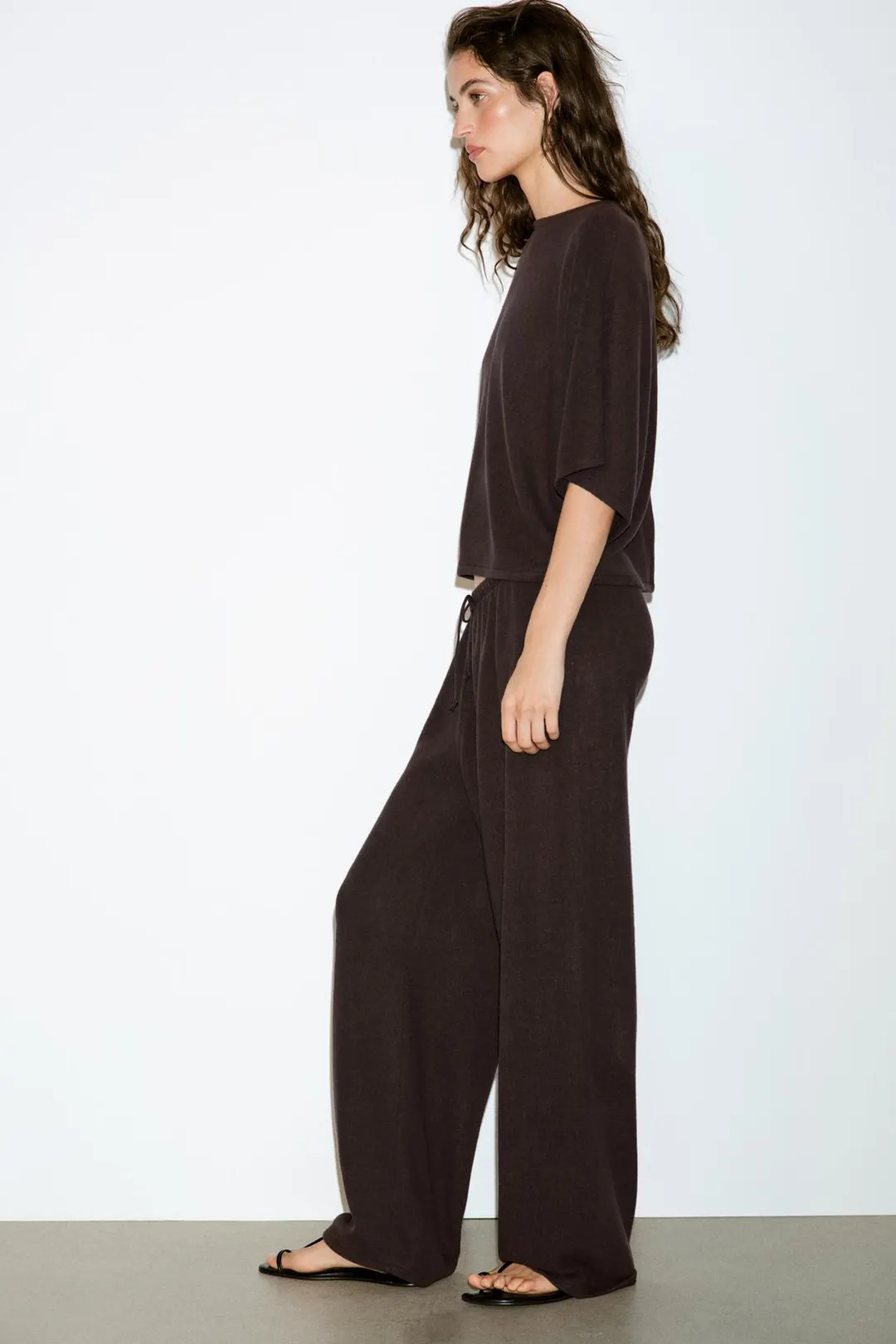 Фактурные брюки-палаццо, Zara