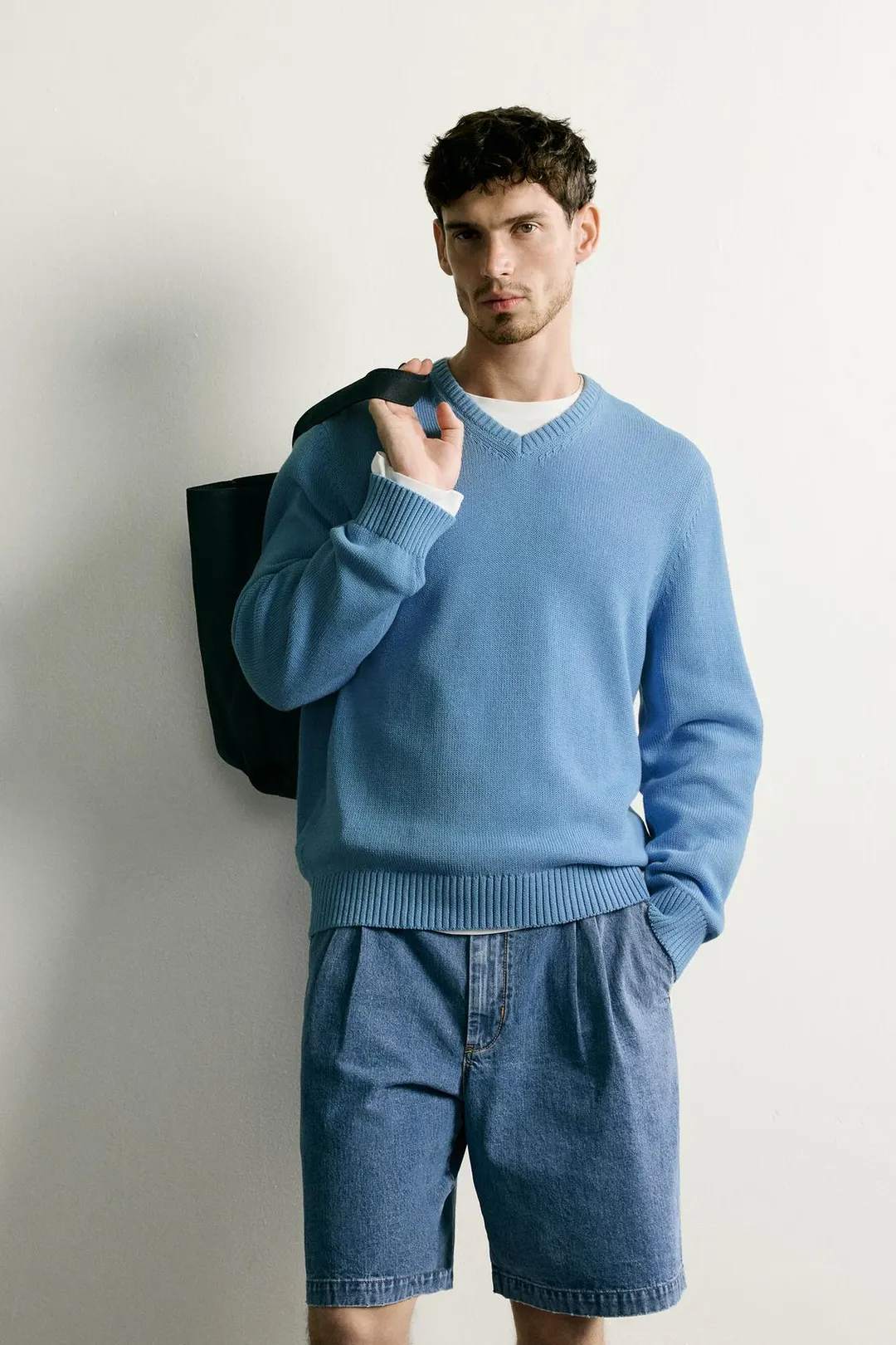 Джемпер прямого кроя из хлопка и льна, Zara
