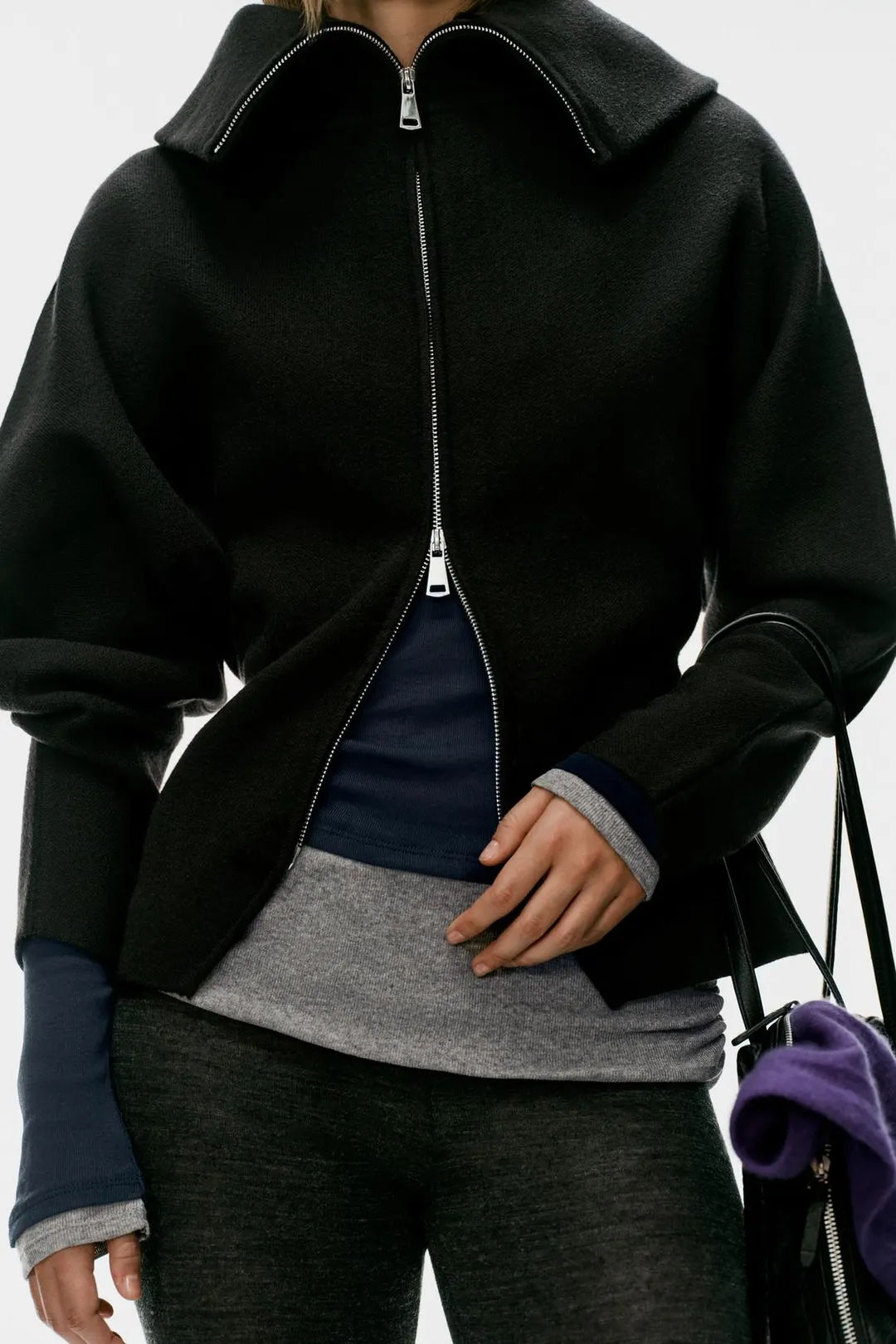 Кардиган с высоким воротником, Zara