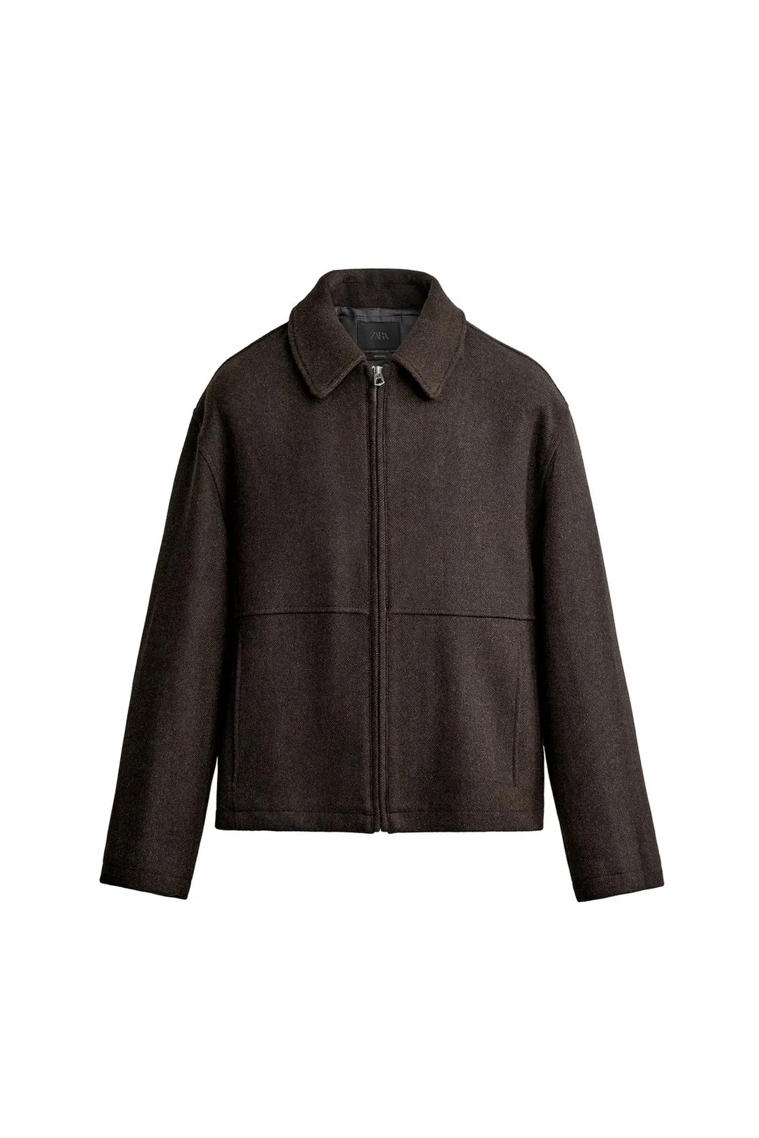 Куртка прямого кроя из смесовой шерсти, Zara