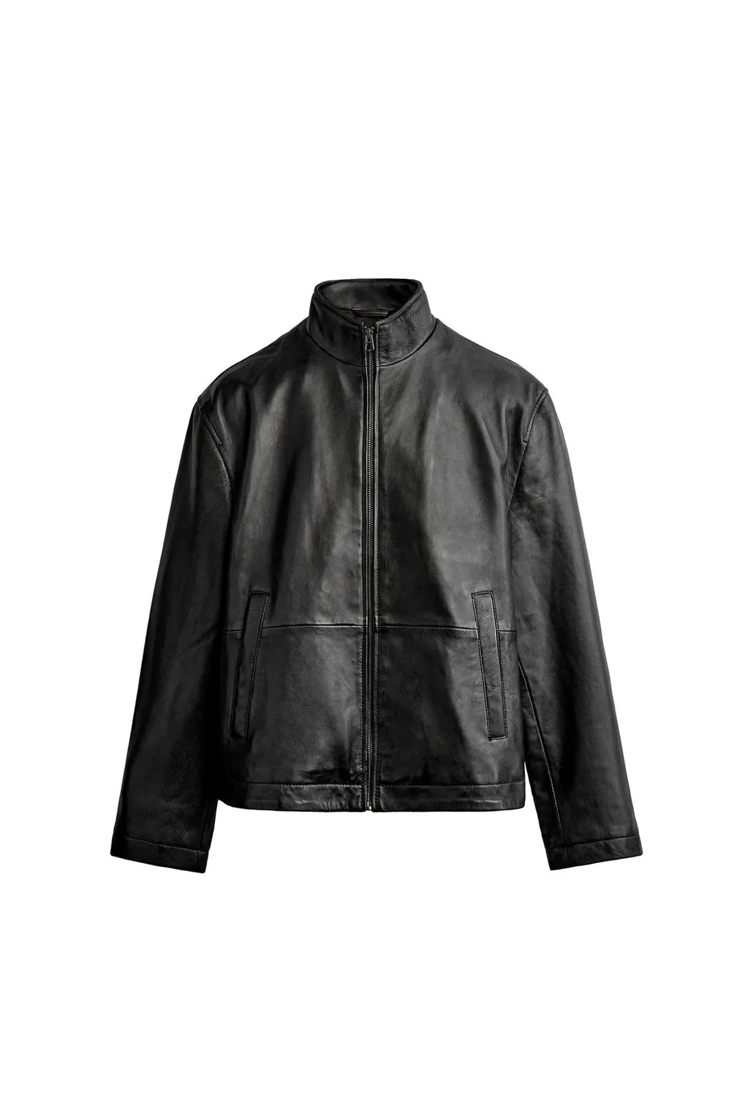 Куртка кожаная с эффектом выцветания, Zara
