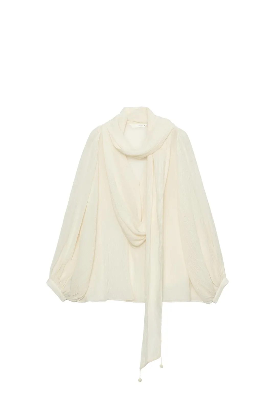 Блузка с воротником-бантом ZW Collection, Zara