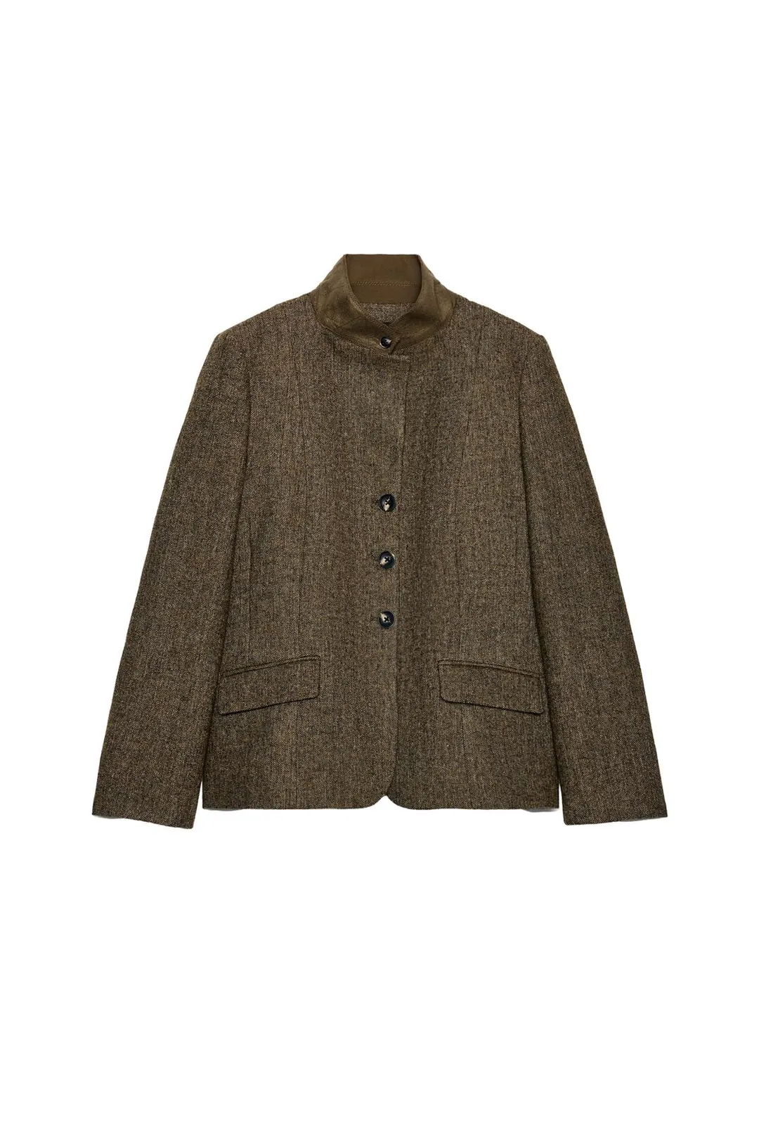 Приталенный блейзер из смесовой шерсти ZW Collection, Zara
