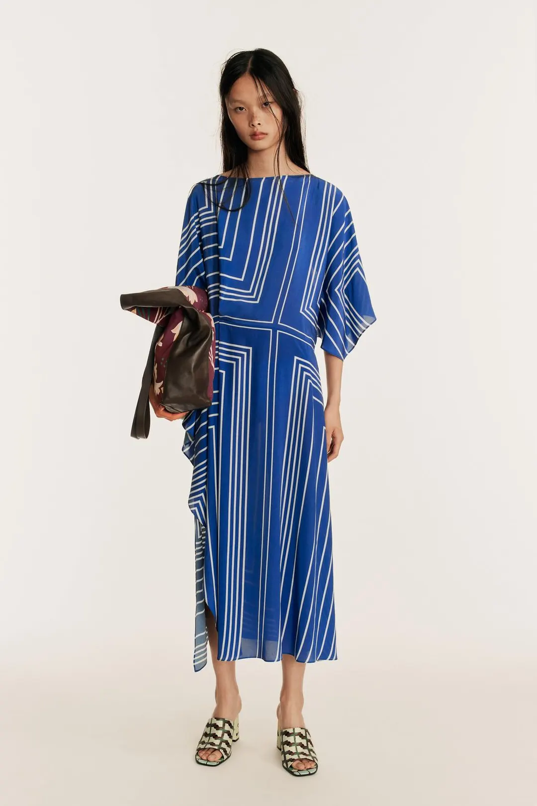 Платье миди с принтом Limited Edition, Zara