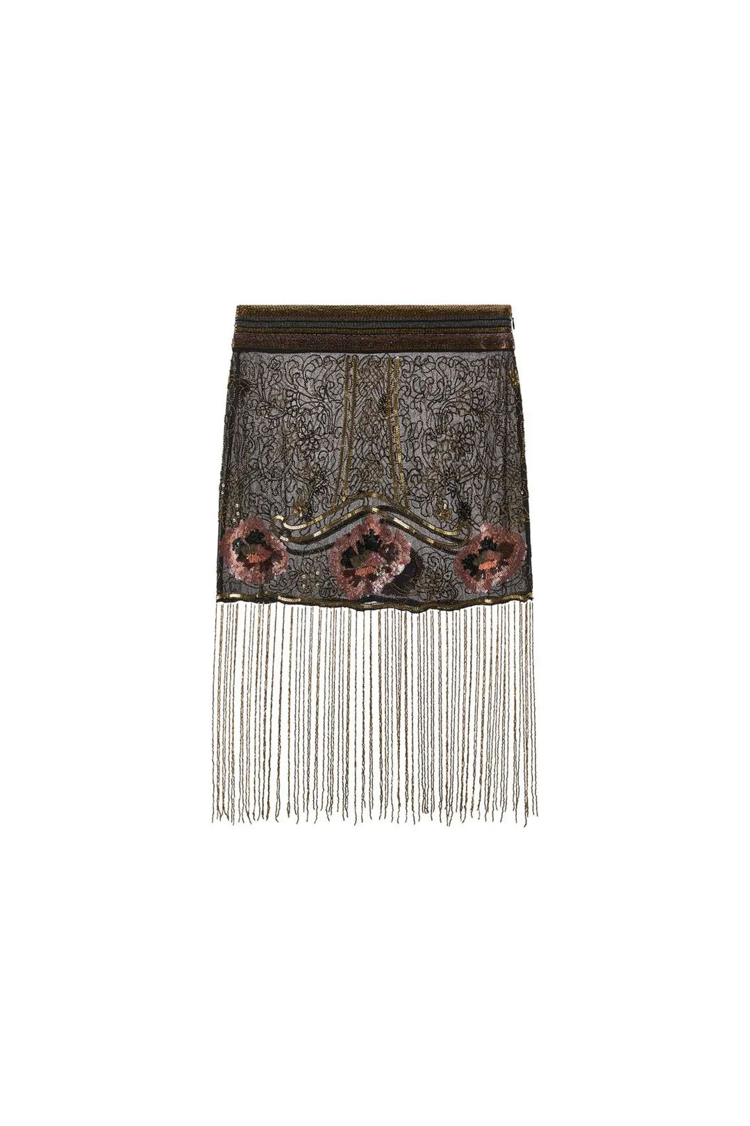 Мини-юбка LIMITED EDITION с бахромой, Zara
