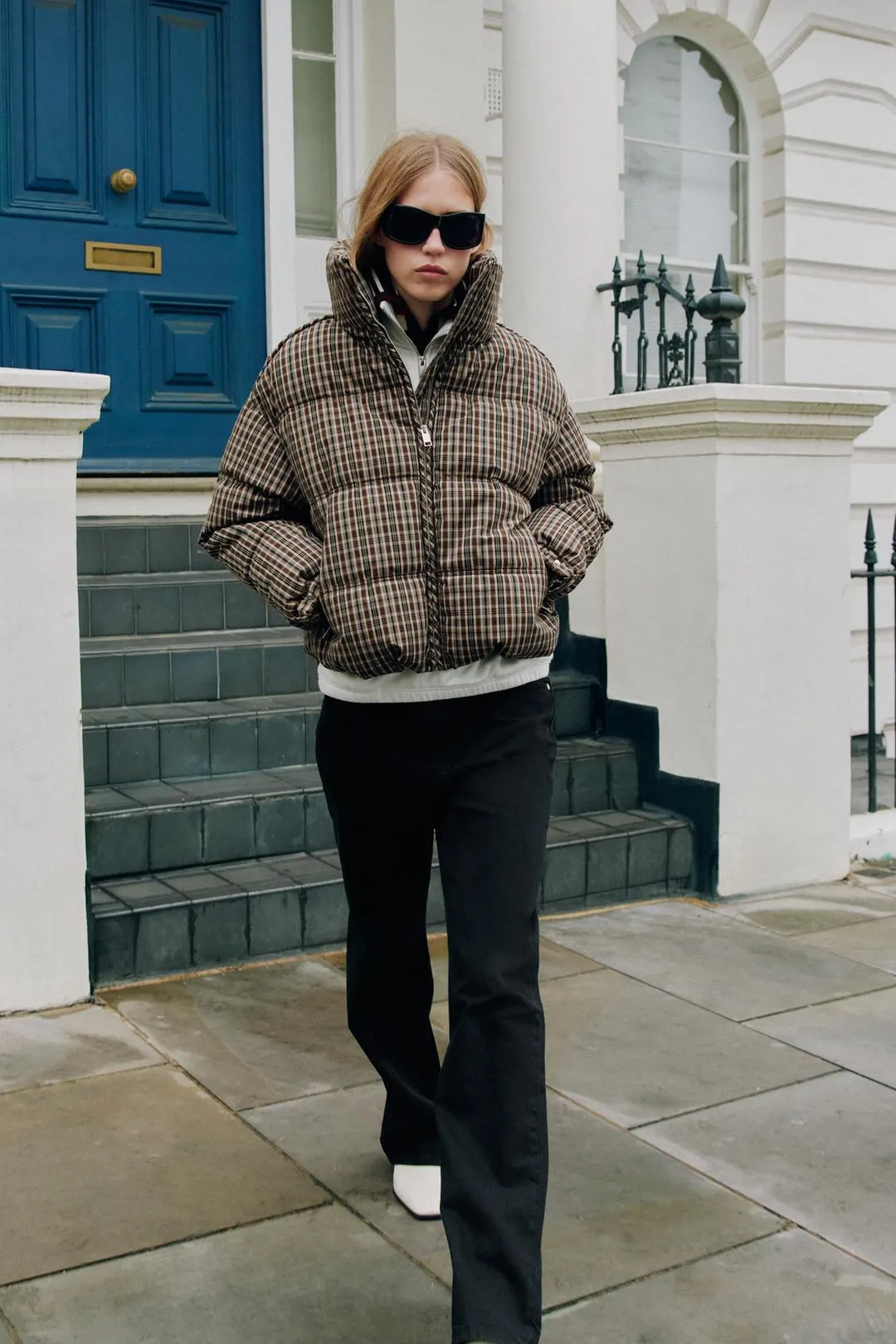 Утепленный анорак в клетку, Zara
