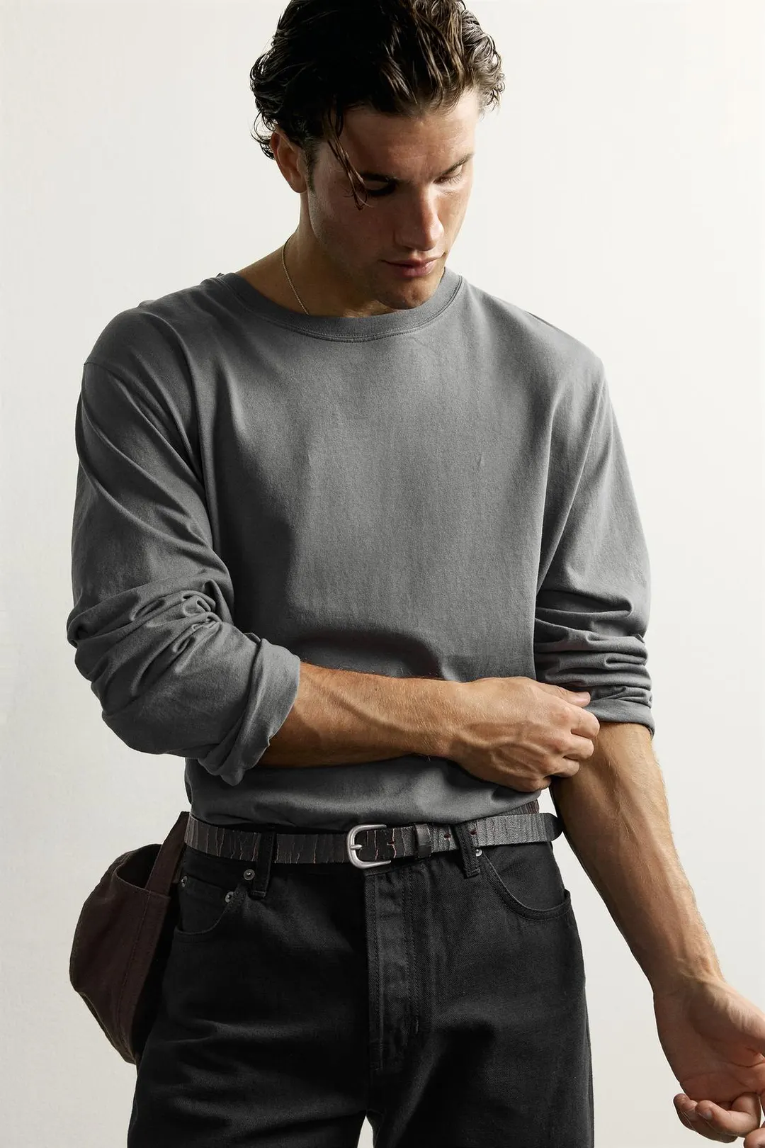 Футболка свободного кроя с длинными рукавами, Zara